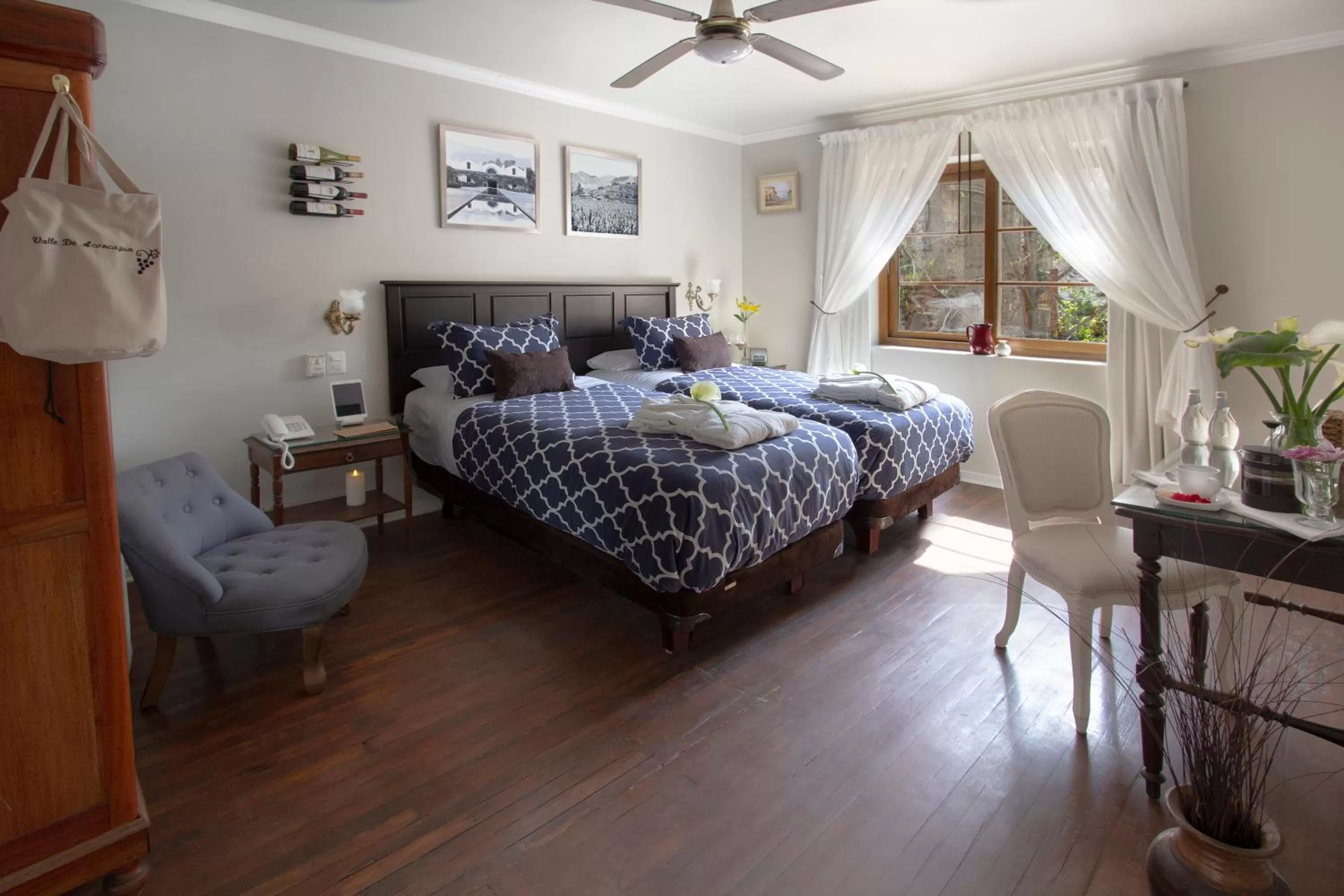 Bed in Carménére Ecohotel