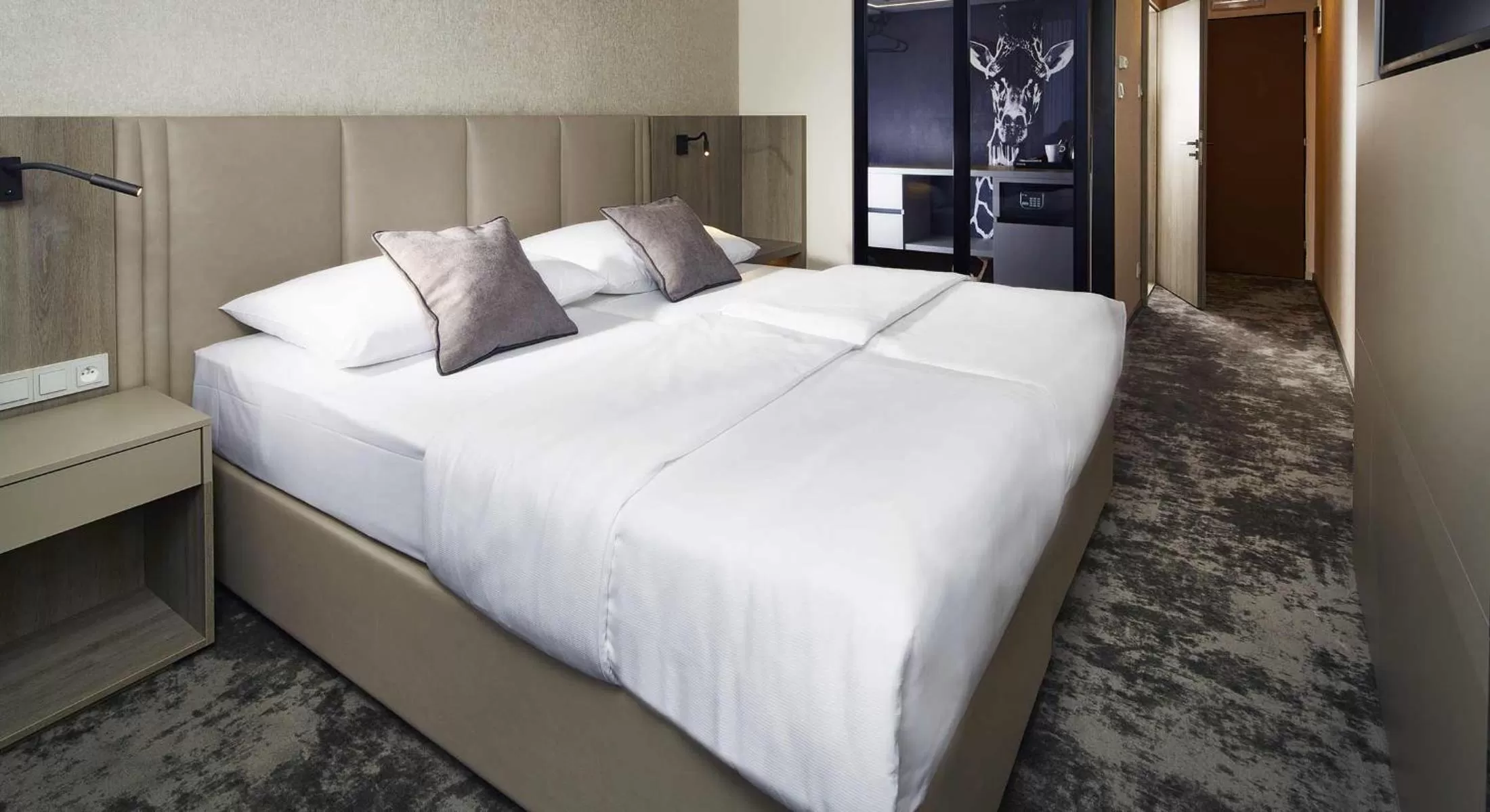 Bed in OREA Hotel Pyramida Praha