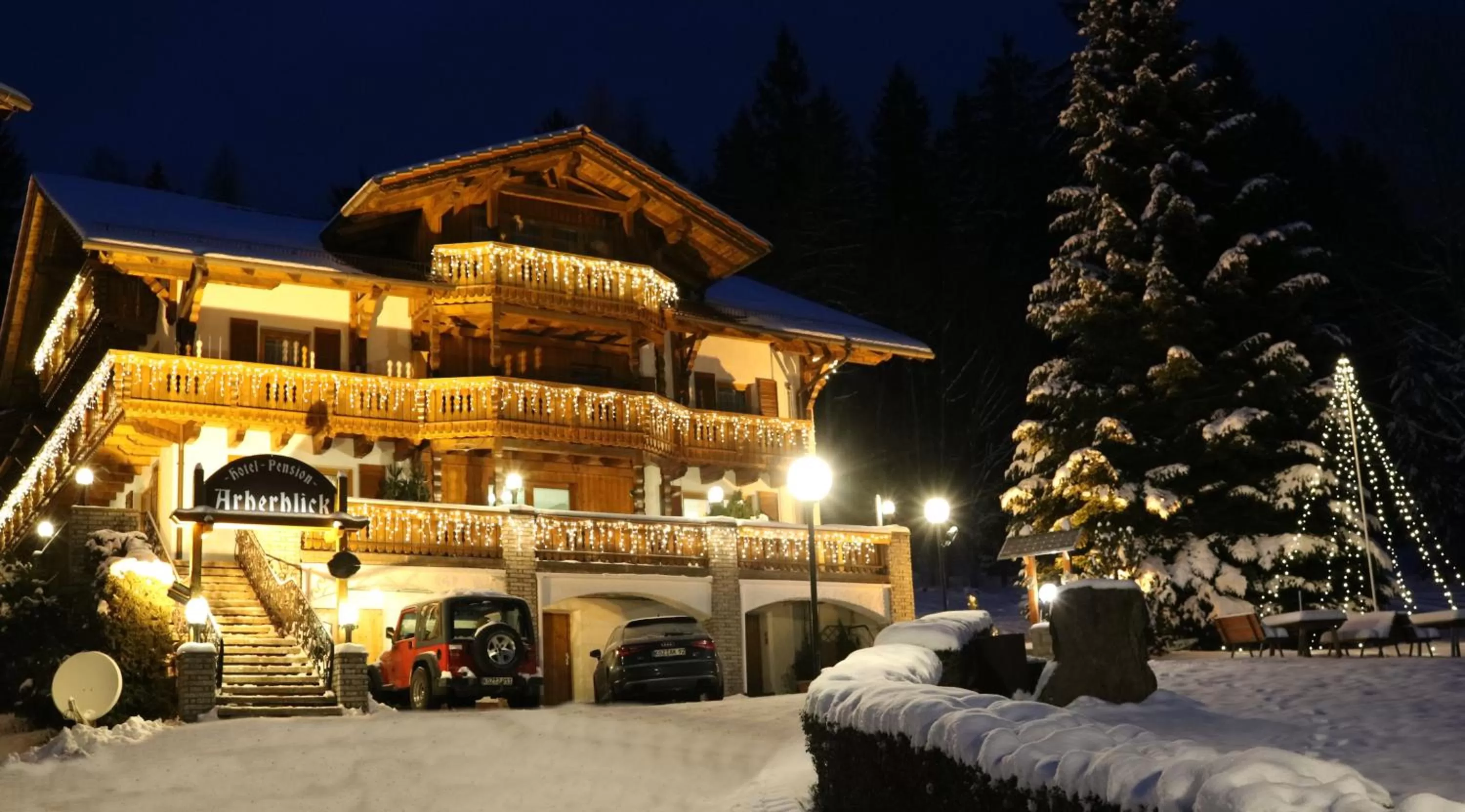 Winter in GarniHotel - Arberblick