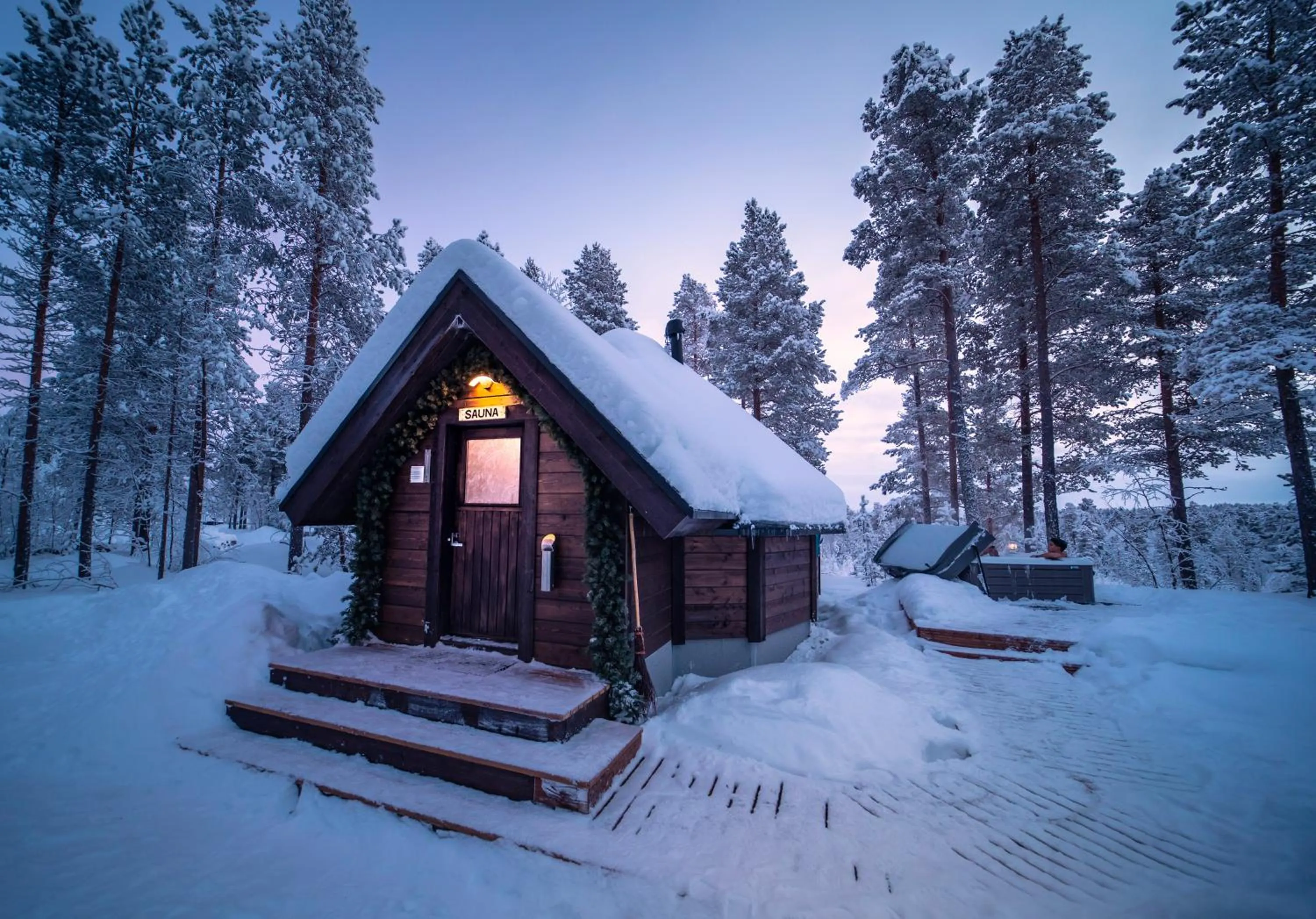 Winter in Aurora Village Ivalo