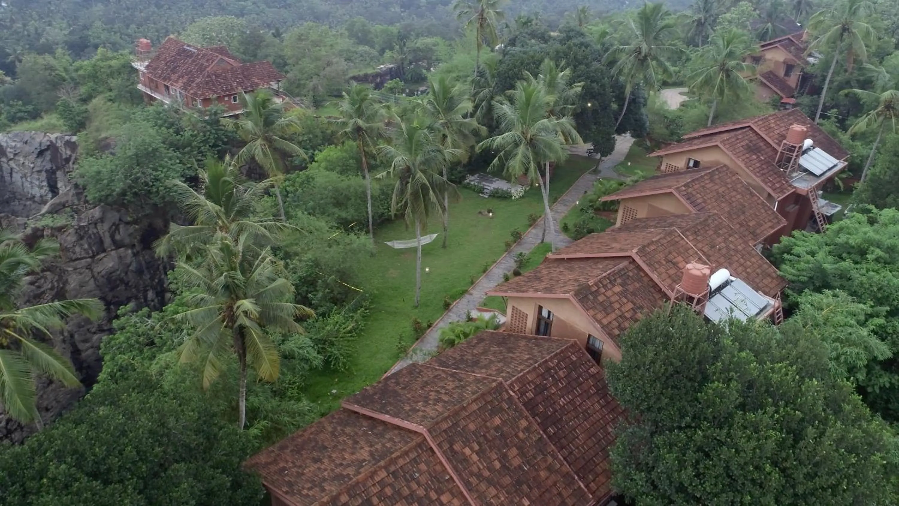 Bird's eye view in AMARA AYURVEDA RETREAT- Overlooking Evergreen Western Ghats an ecologically sustainable living space in Kovalam