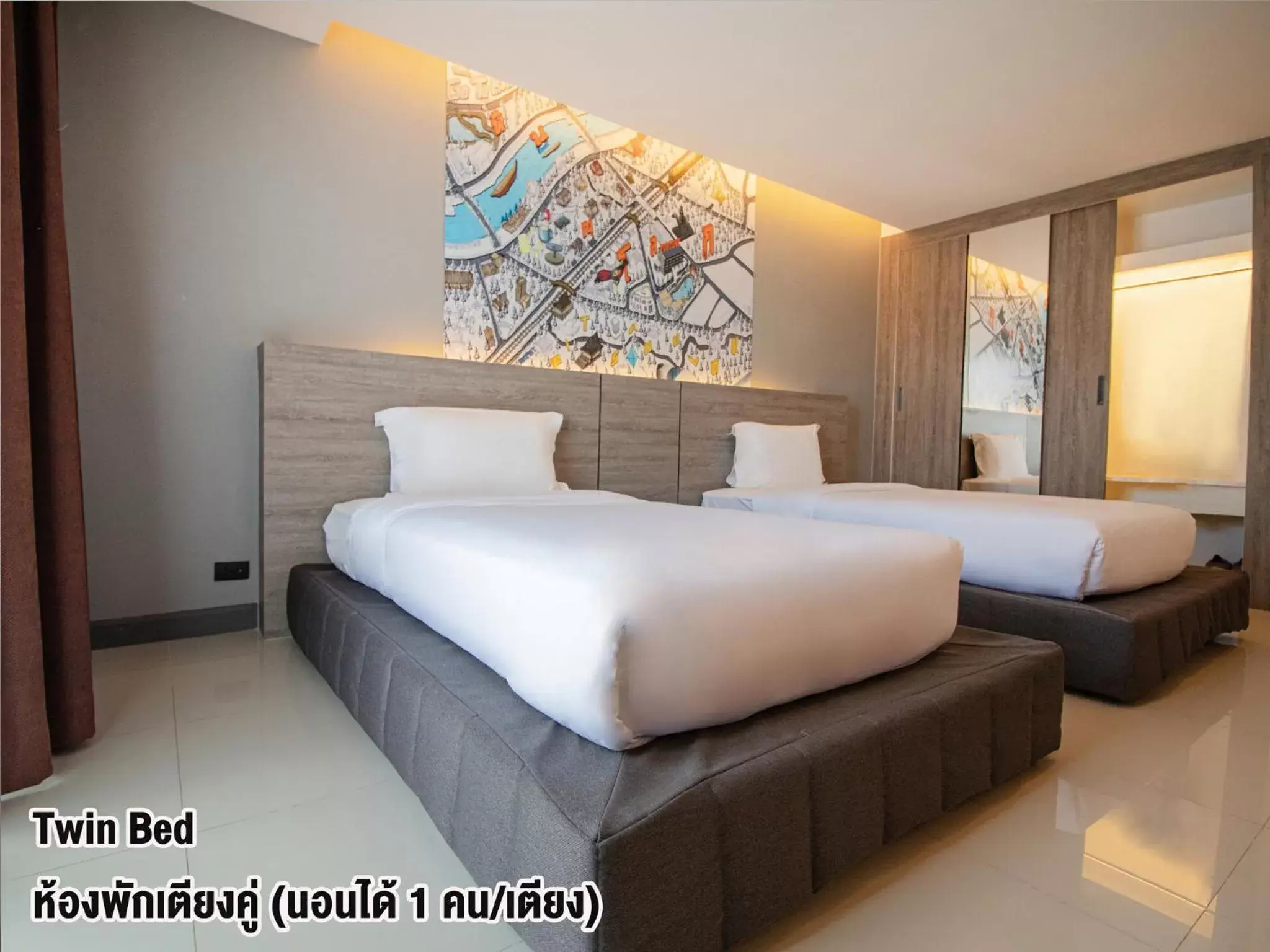 Superior Twin Room in Fortune D Hotel Phitsanulok Superior Twin Room in Fortune D Hotel Phitsanulok