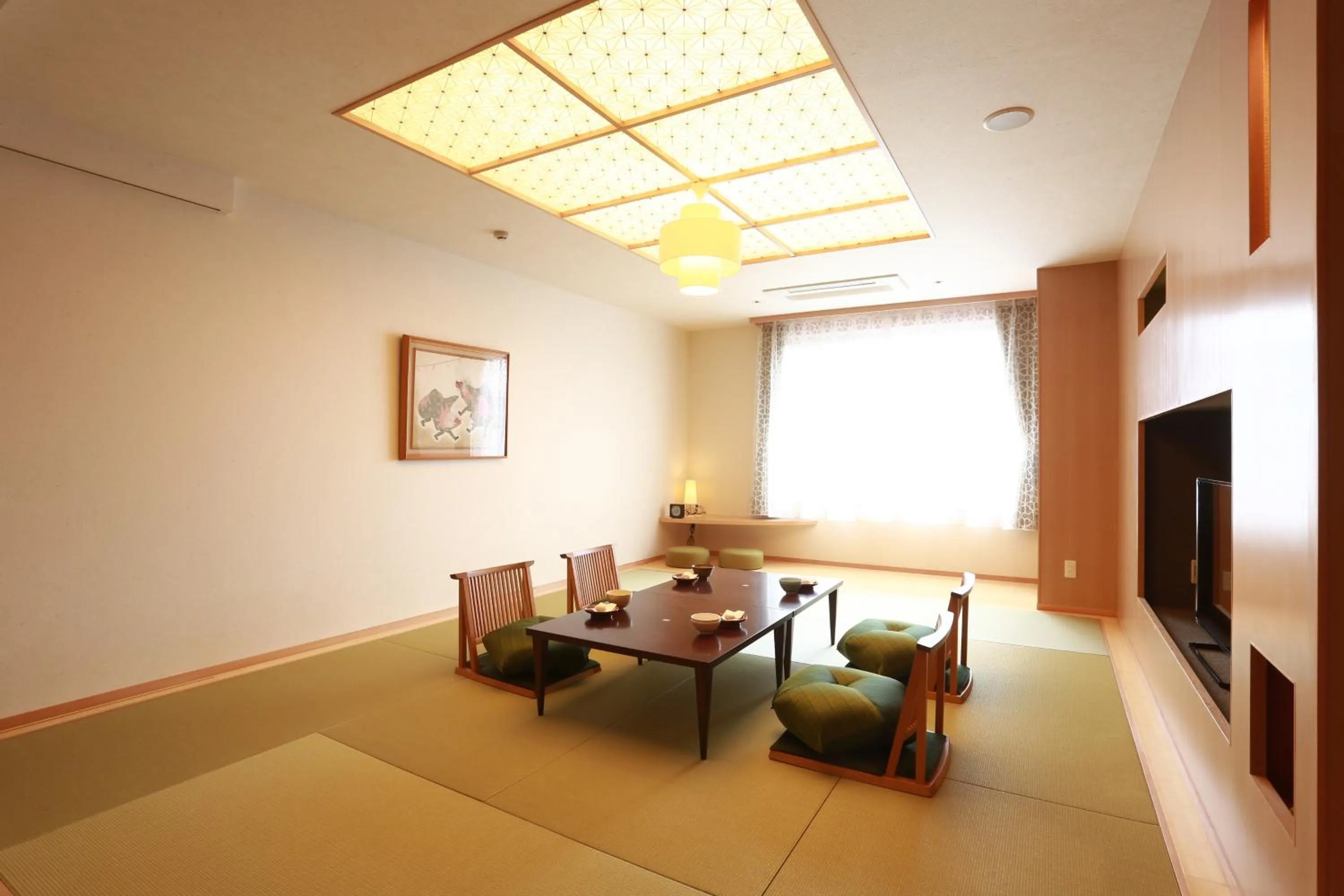 Seating area in Honjin Hiranoya Kachoan