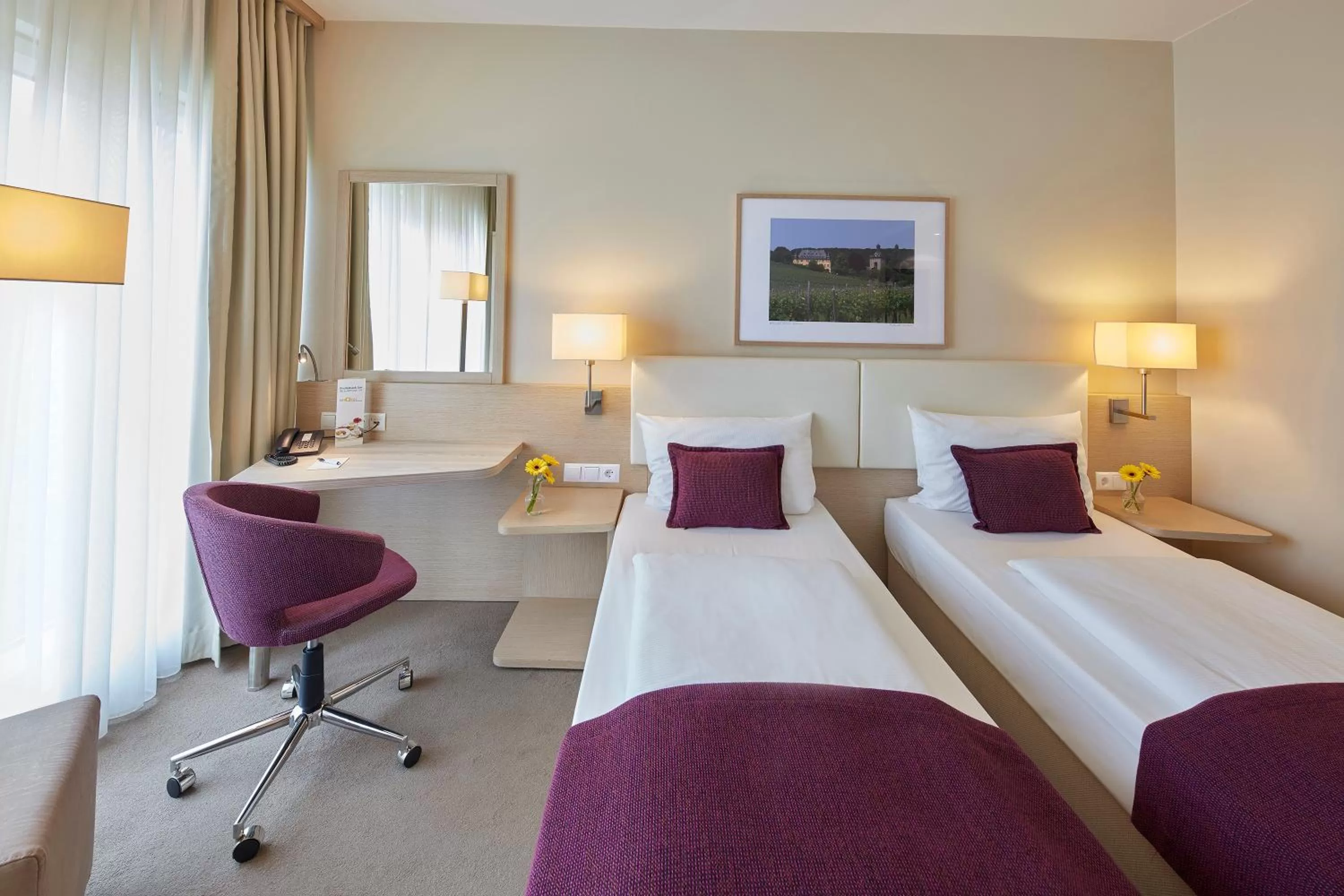 Photo of the whole room, Bed in GHOTEL hotel & living Koblenz