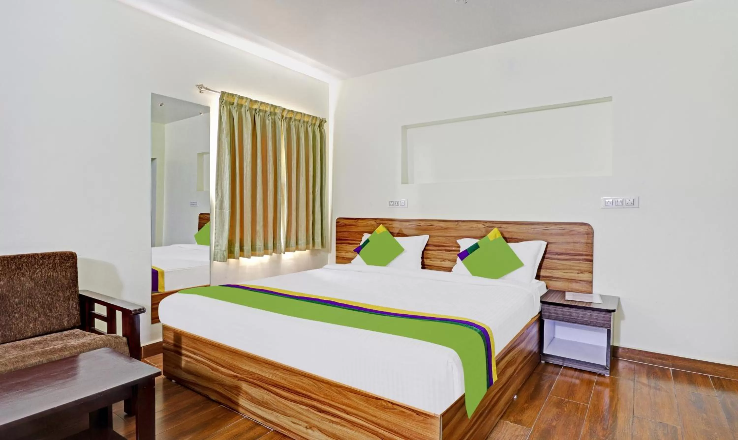 Bedroom, Bed in Treebo Aall Season