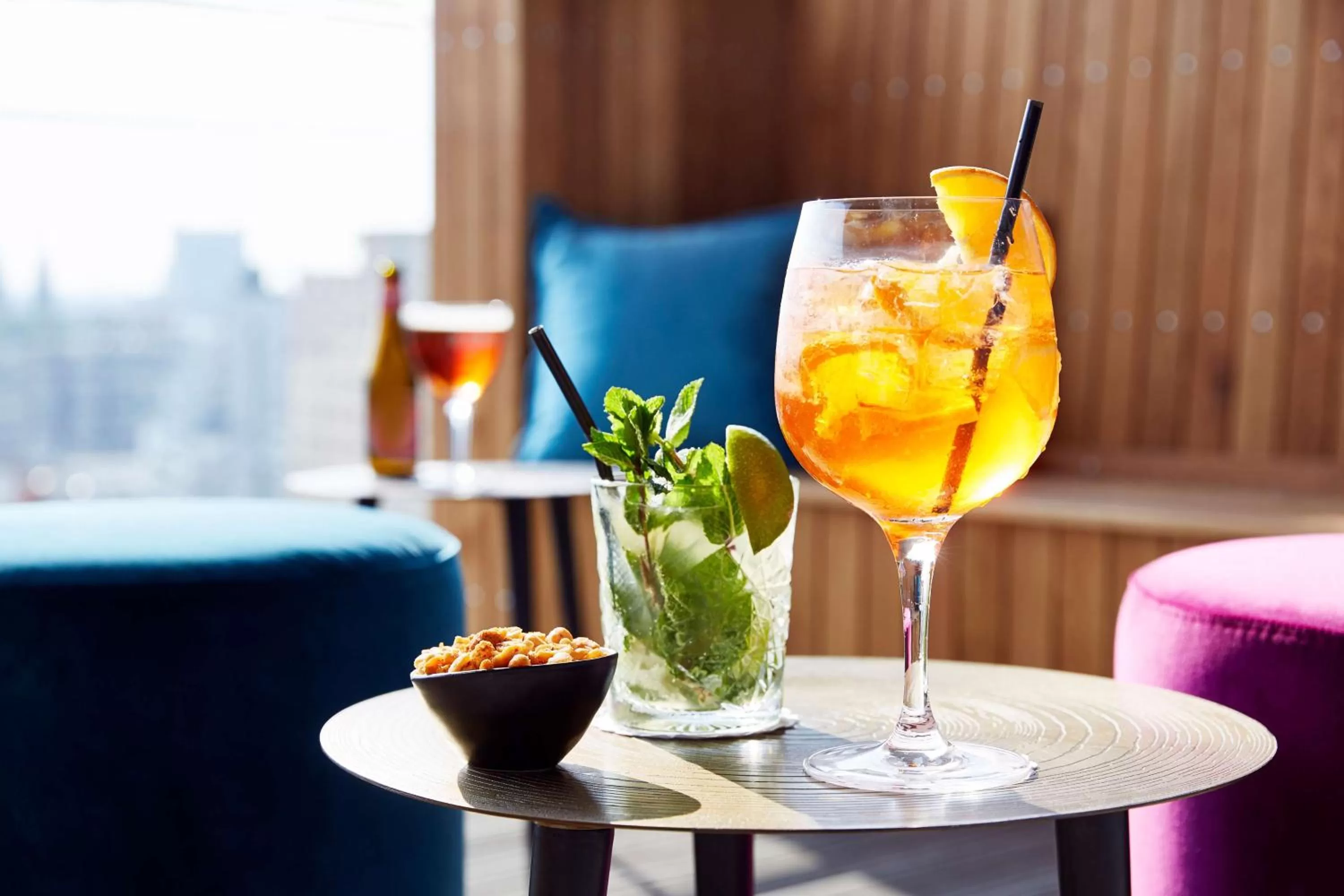 Drinks in Lindner Hotel Antwerp, part of JdV by Hyatt