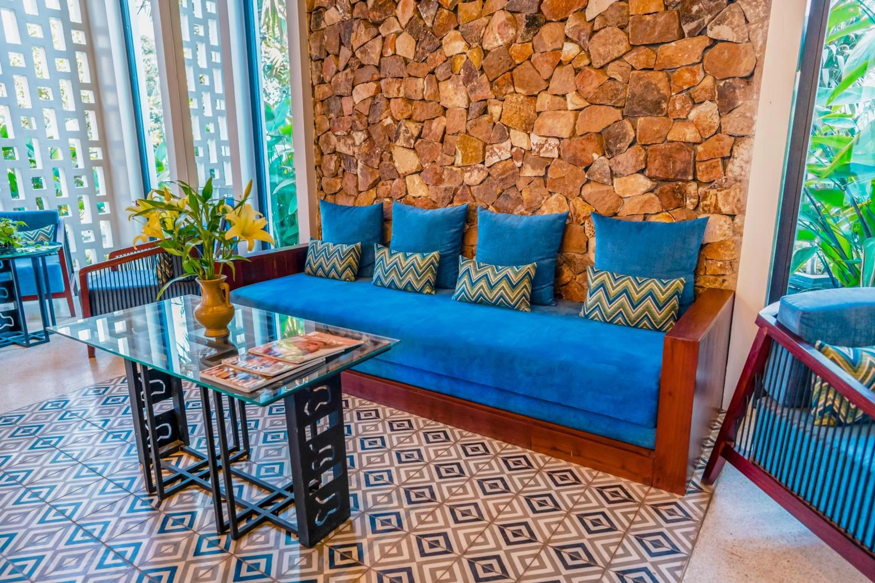 Lobby or reception in The Villa by Metta