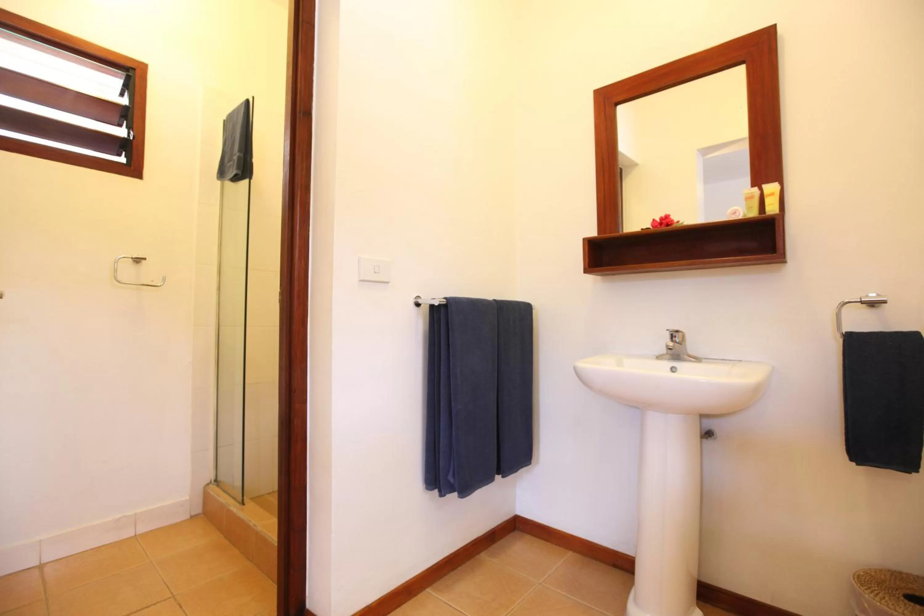 Shower in Moorings Hotel