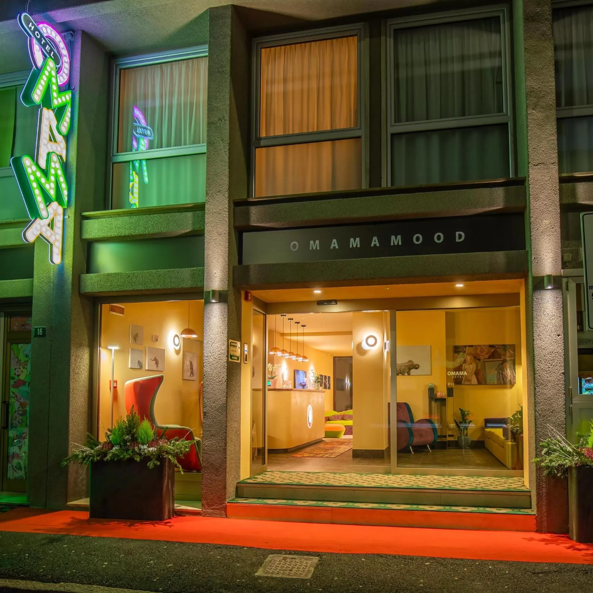 Facade/entrance in OMAMA Hotel
