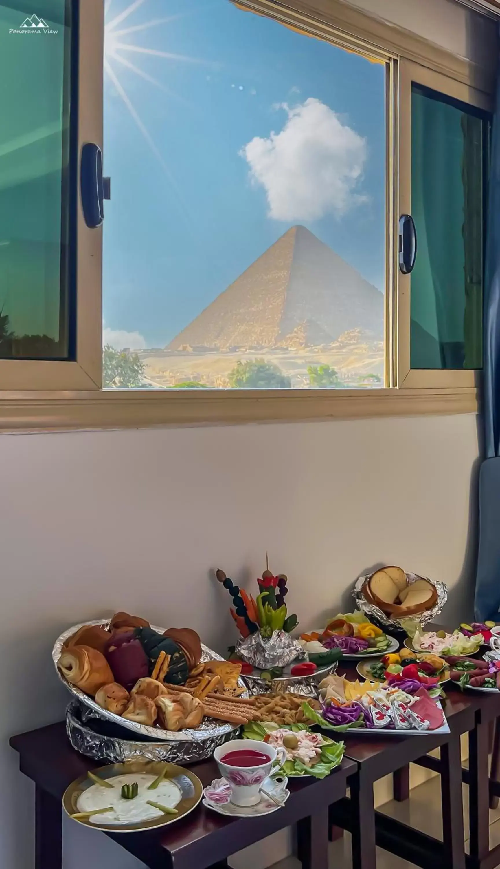 Deluxe Double or Twin Room with Pyramids View in PANORAMA view pyramids Deluxe Double or Twin Room with Pyramids View in PANORAMA view pyramids