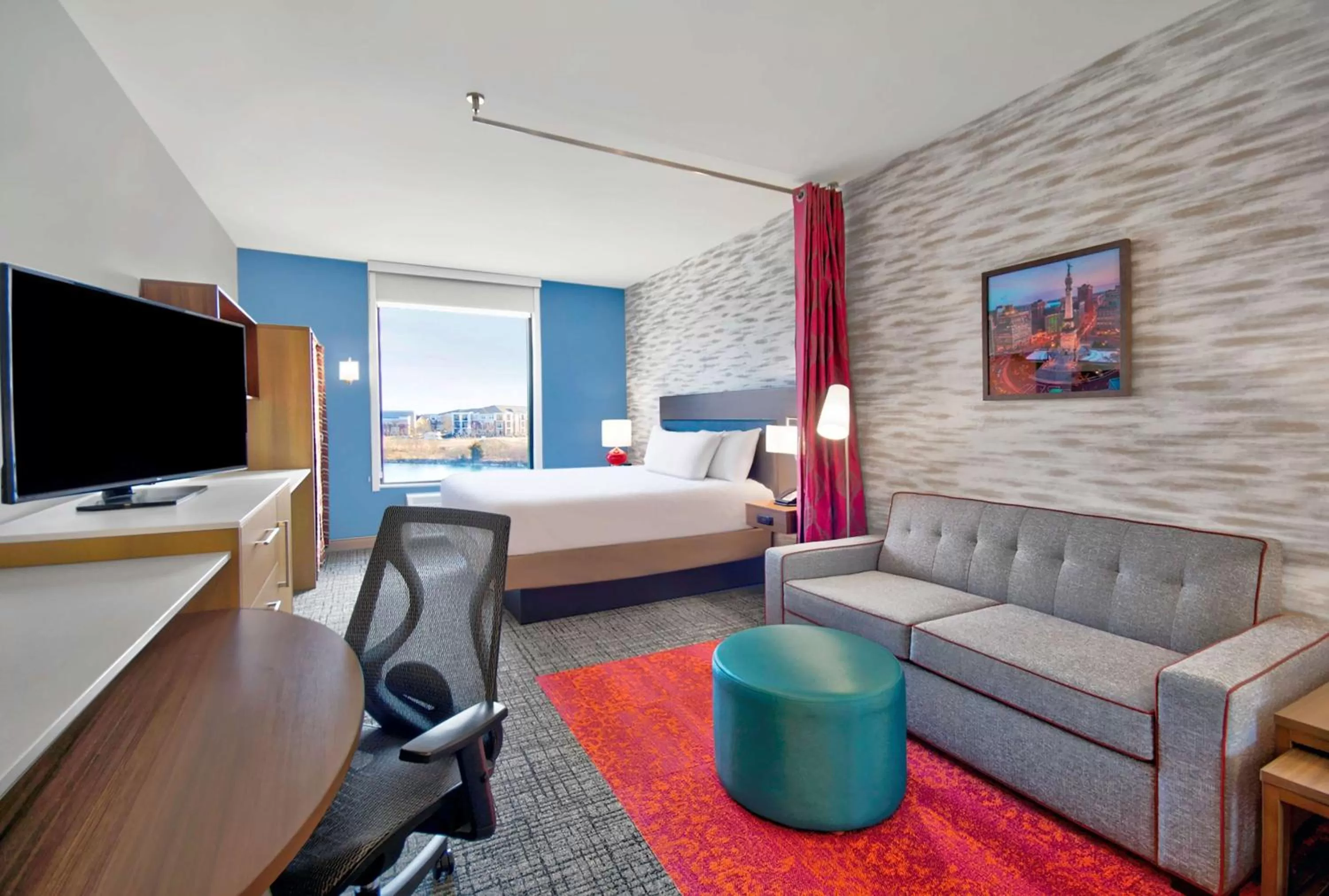 Bedroom, Bed in Home2 Suites By Hilton Whitestown - Indianapolis Northwest