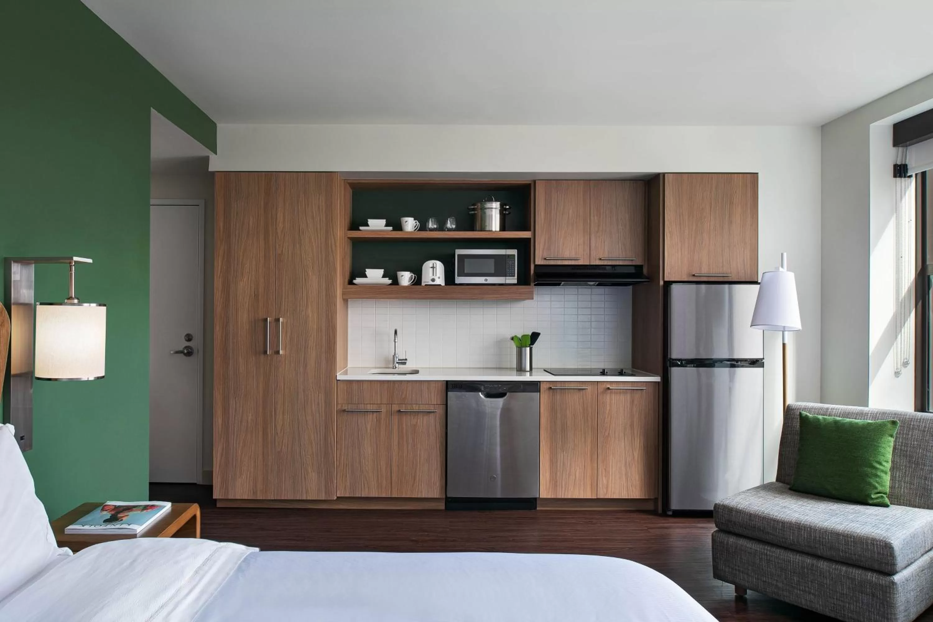 Photo of the whole room, Bed in Element Detroit at the Metropolitan