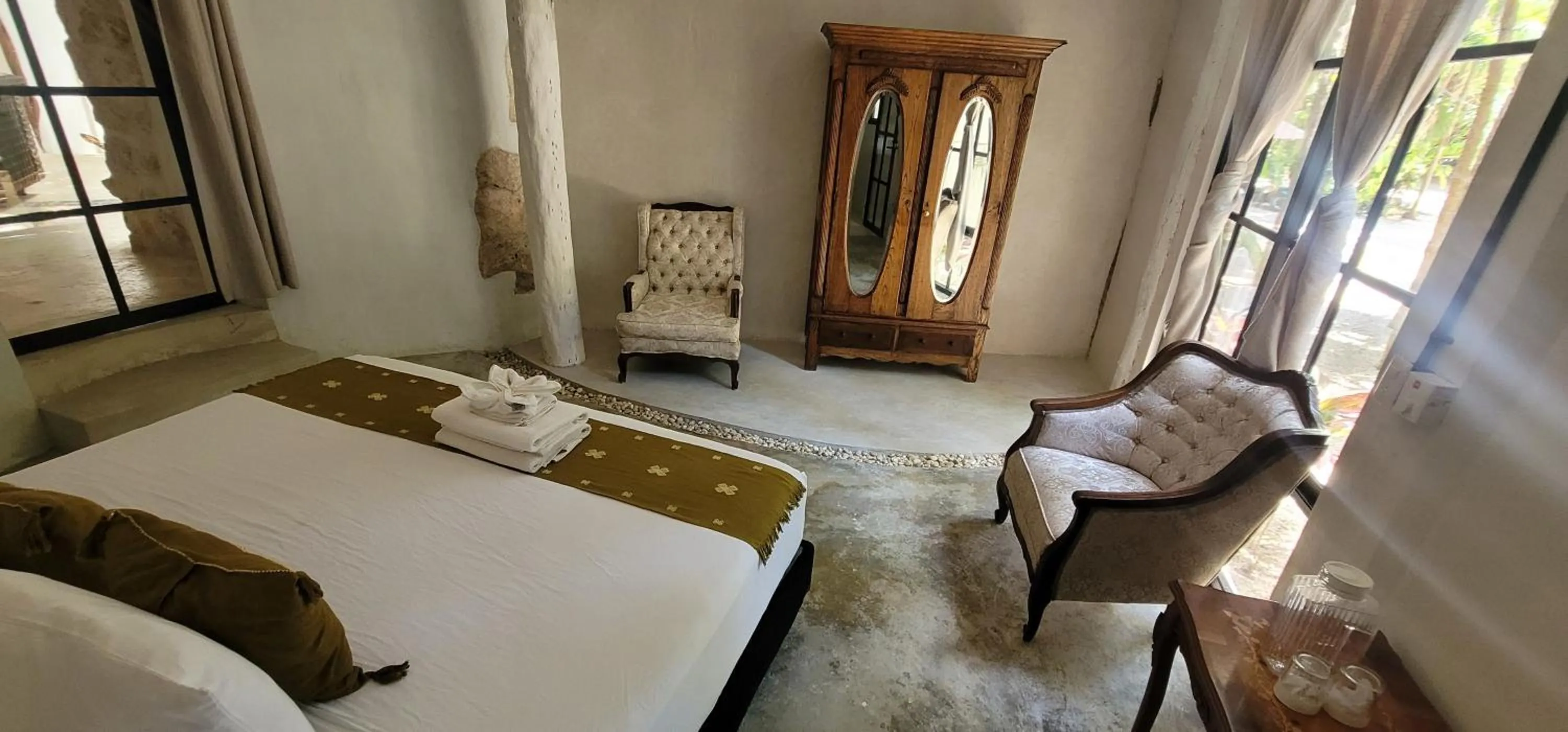 Seating area, Bed in Casa Ambar Hotel & Boutique Tulum