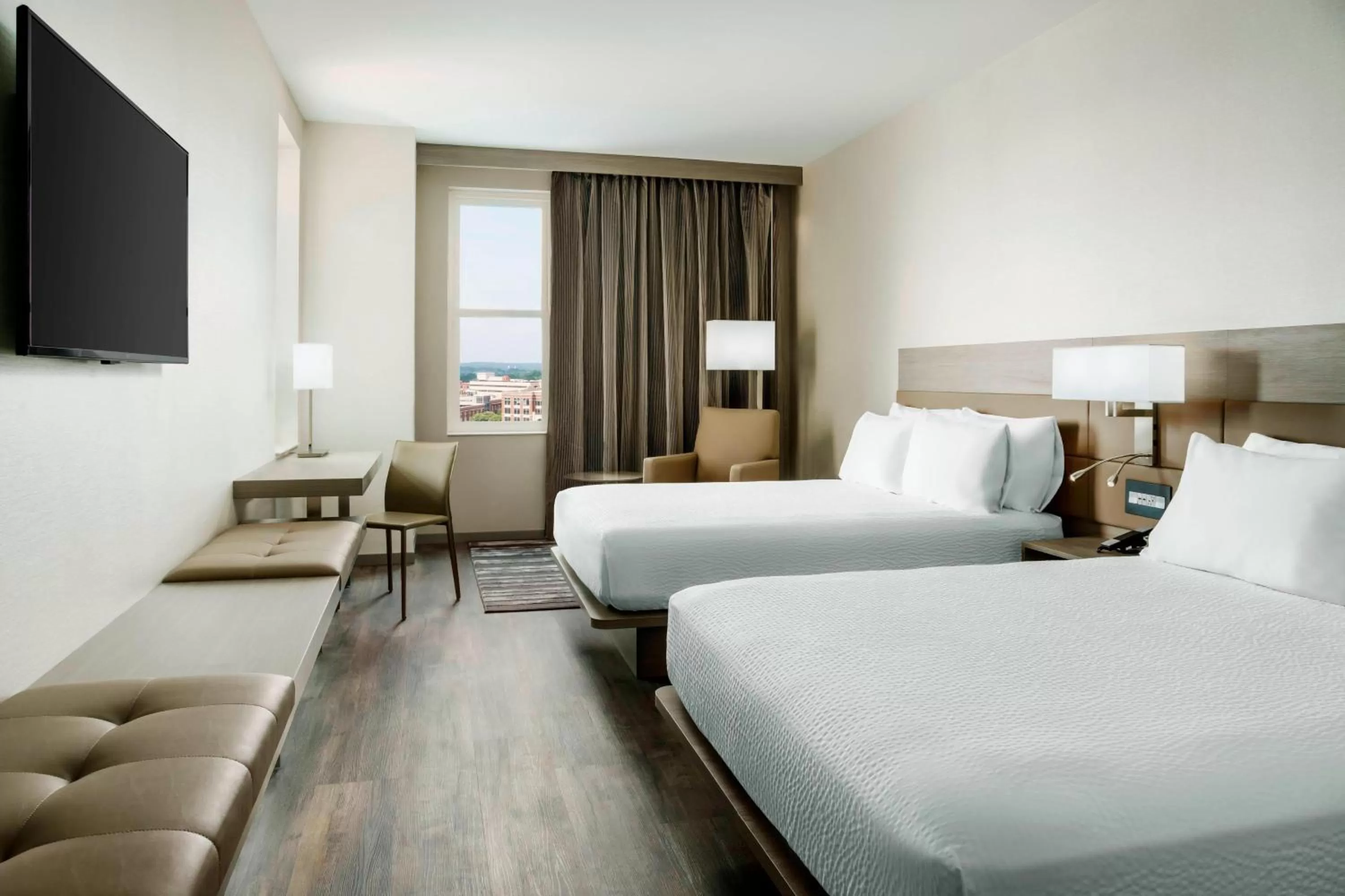 Queen Room with Two Queen Beds - Hearing Accessible in AC Hotel by Marriott Spartanburg