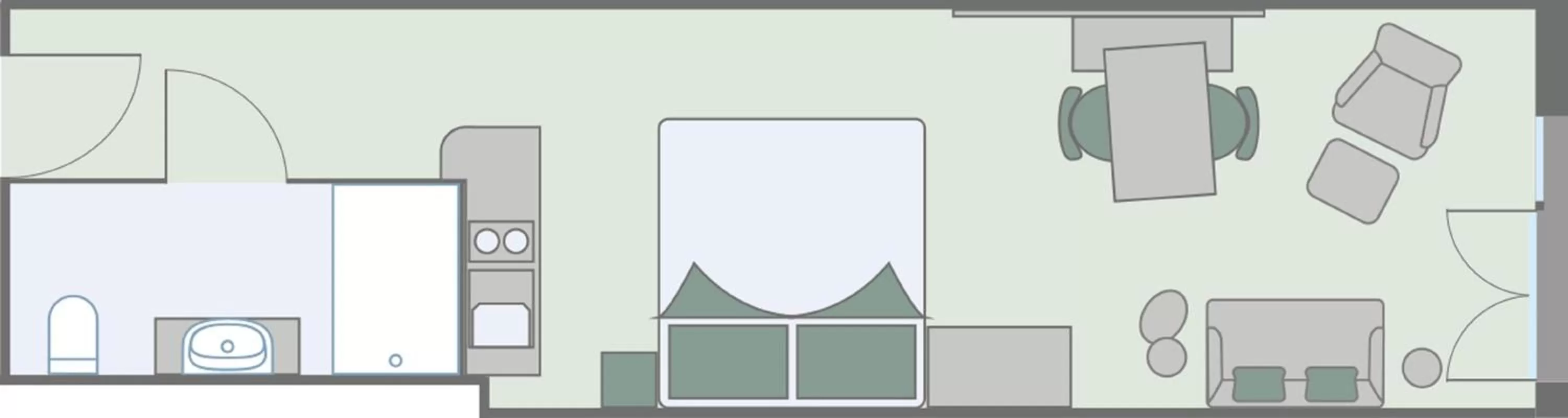 Photo of the whole room, Floor Plan in Weberei Bendix Hotel & Appartements