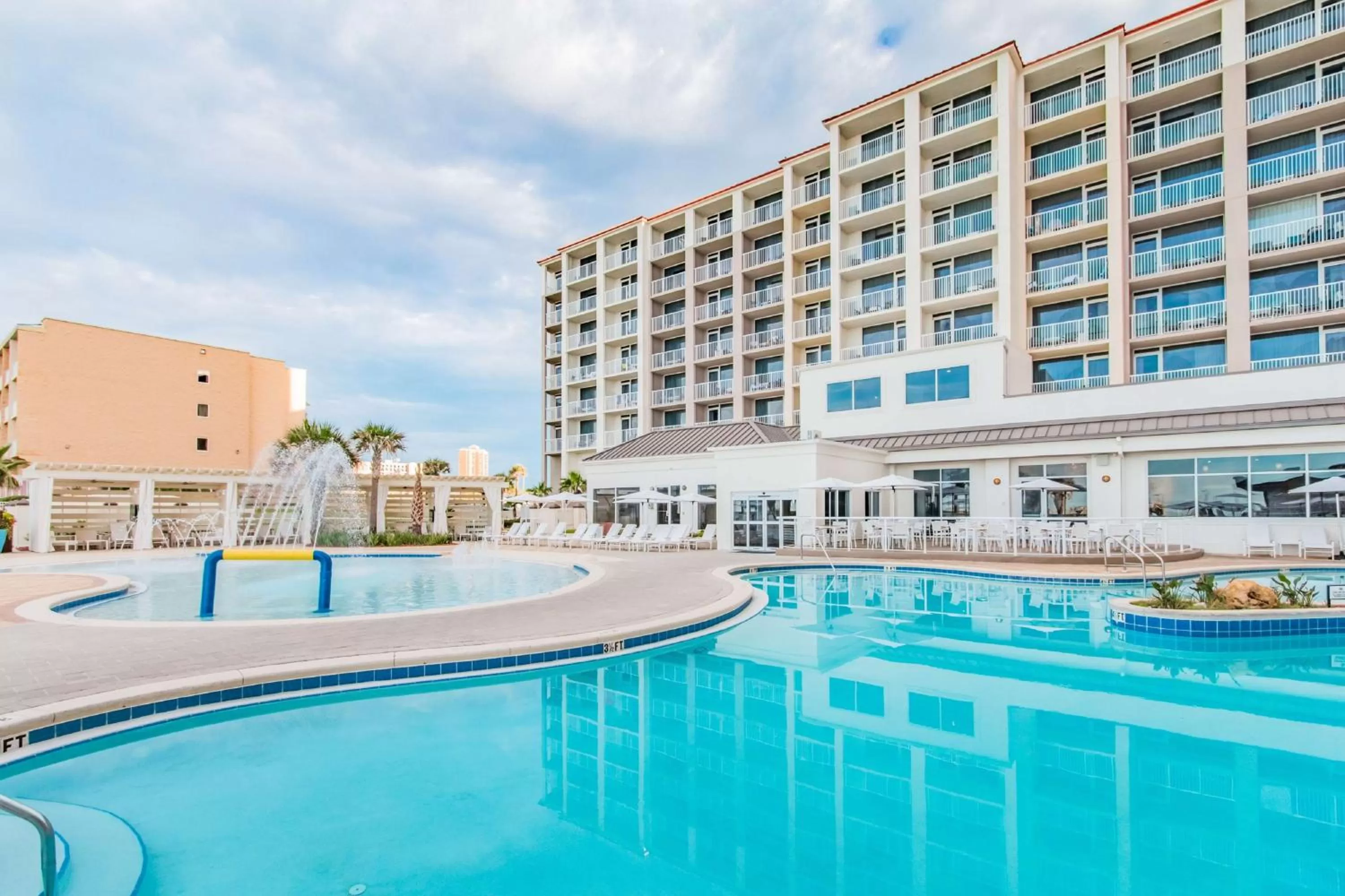 Pool view in Hilton Pensacola Beach