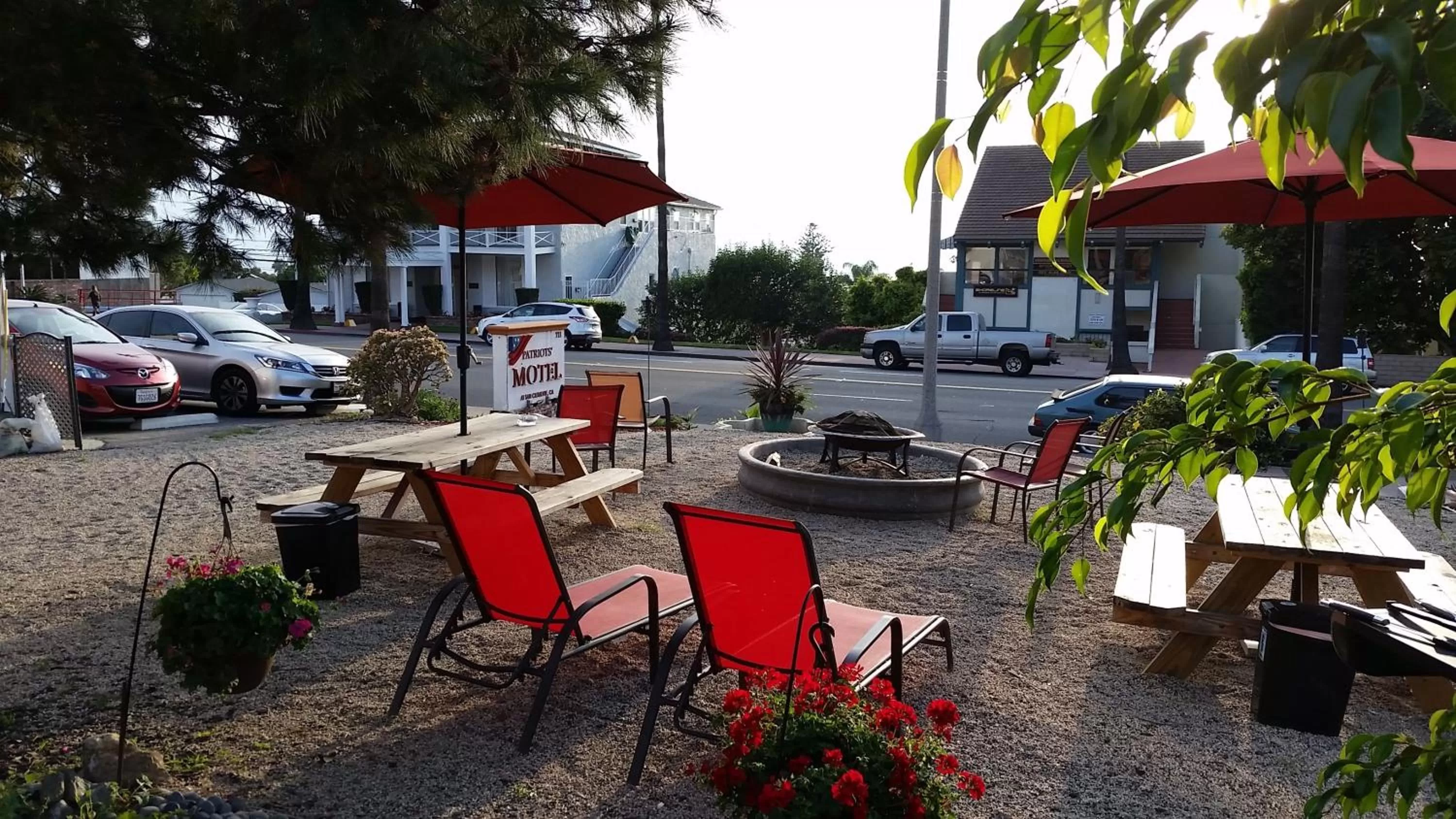 Patio in The Patriots Boutique Motel
