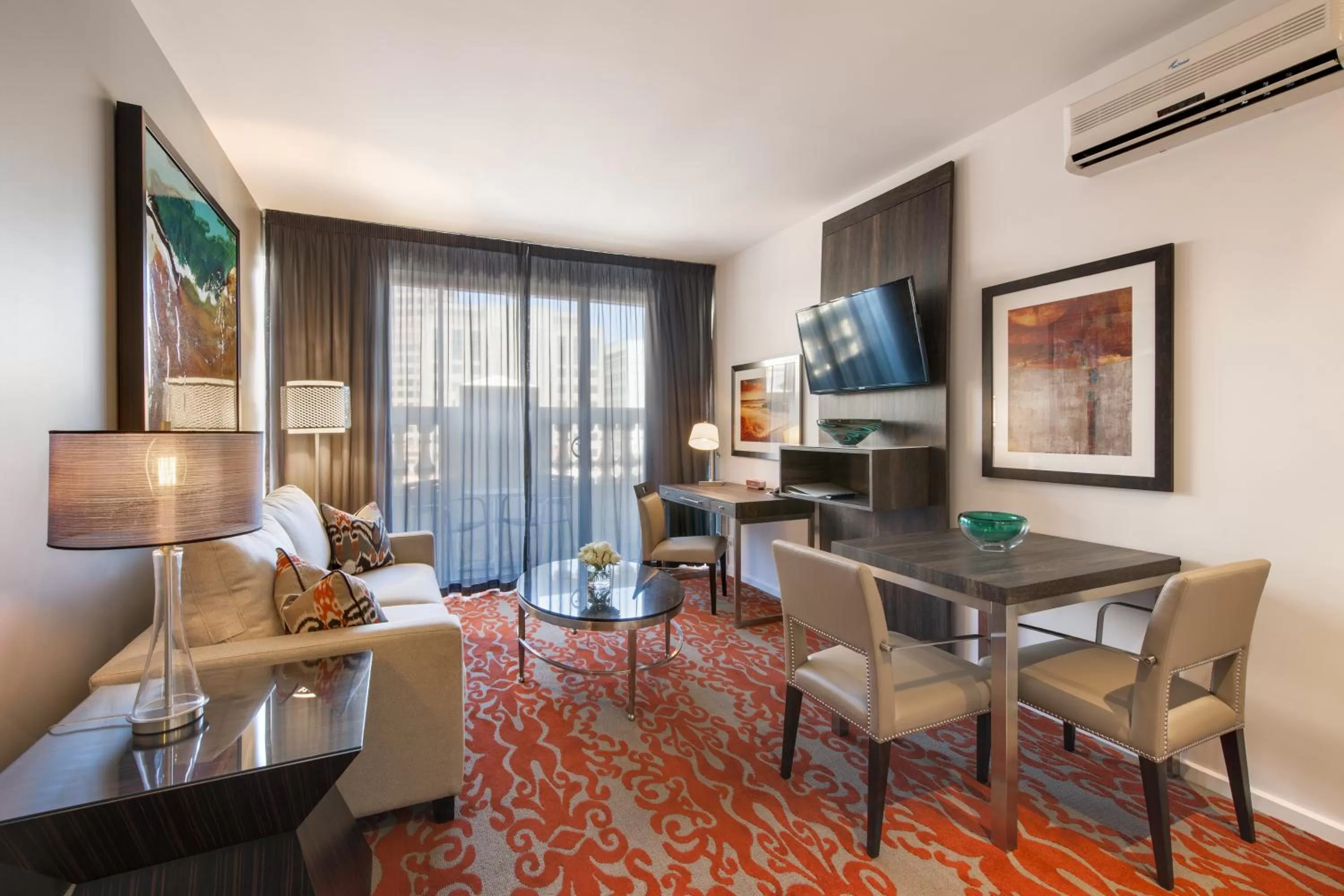 Living room in Miller Apartments