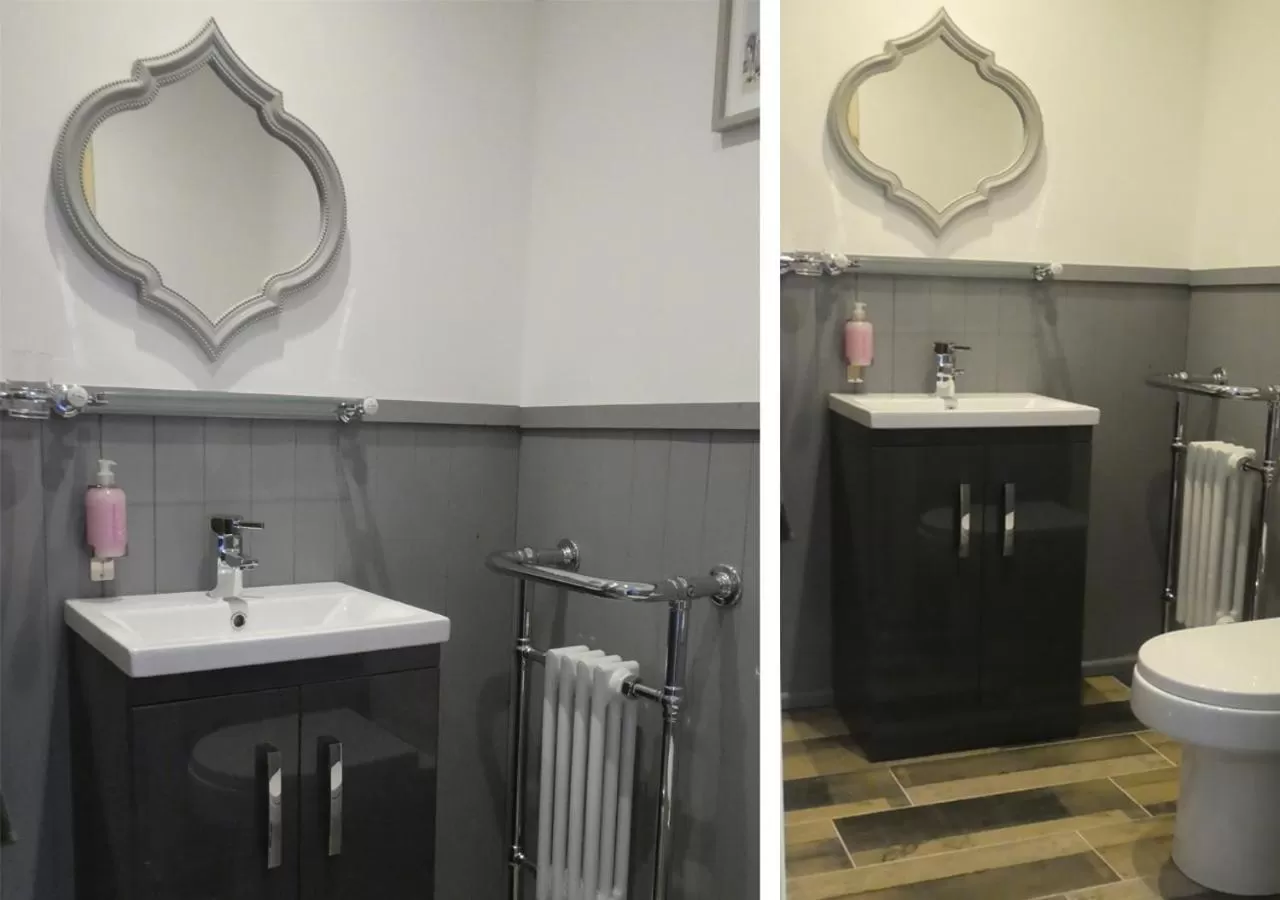 Bathroom in Mad O'Rourkes Pie Factory