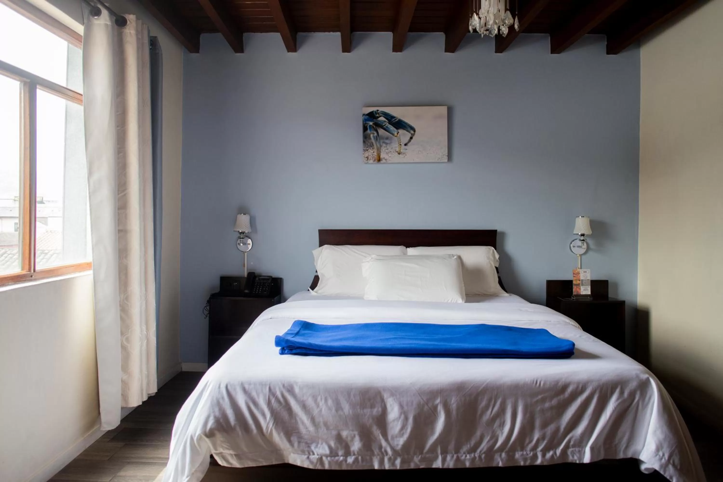 Bed in Hotel Colonial San Agustin