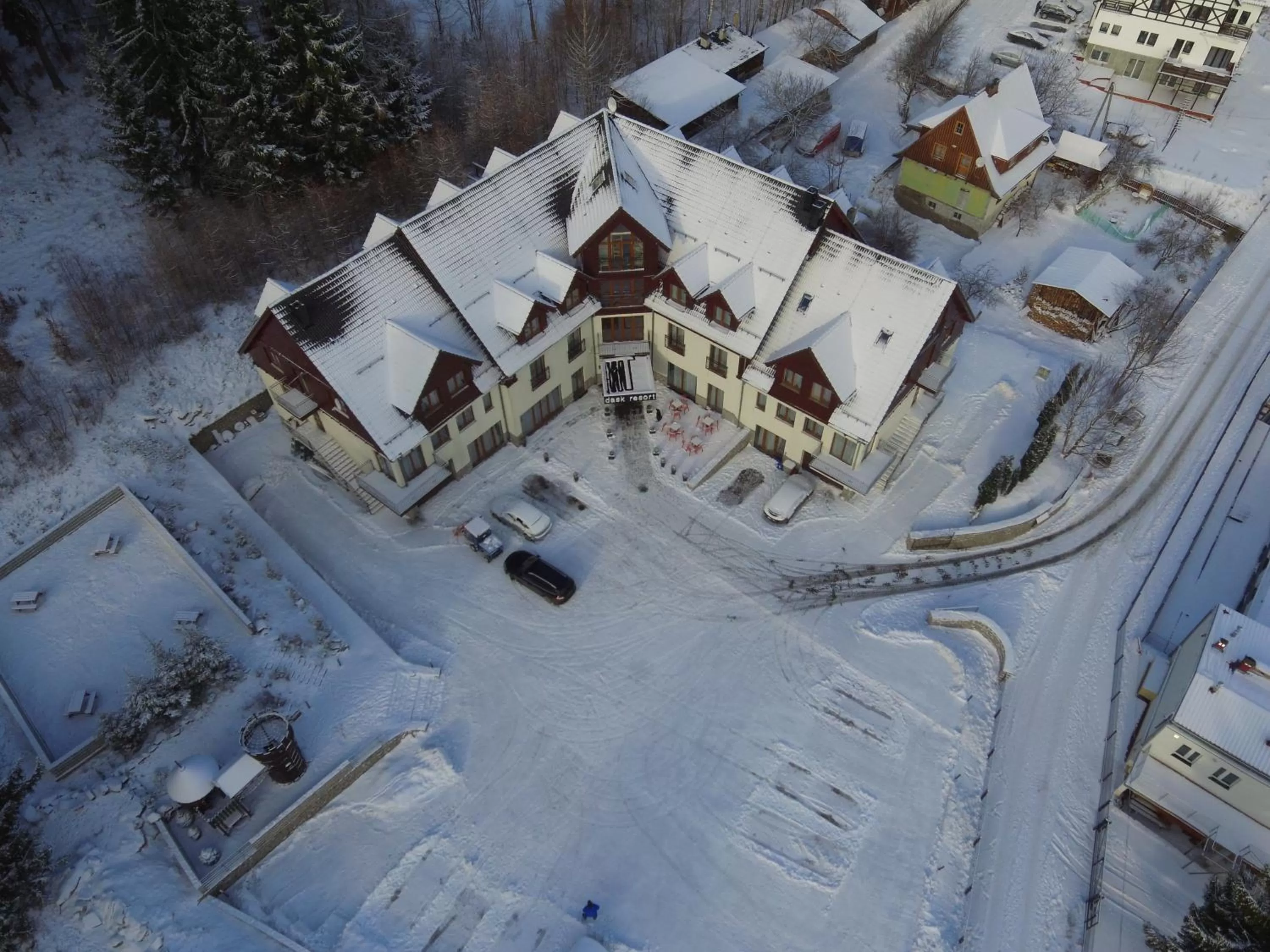 Bird's eye view in dask resort