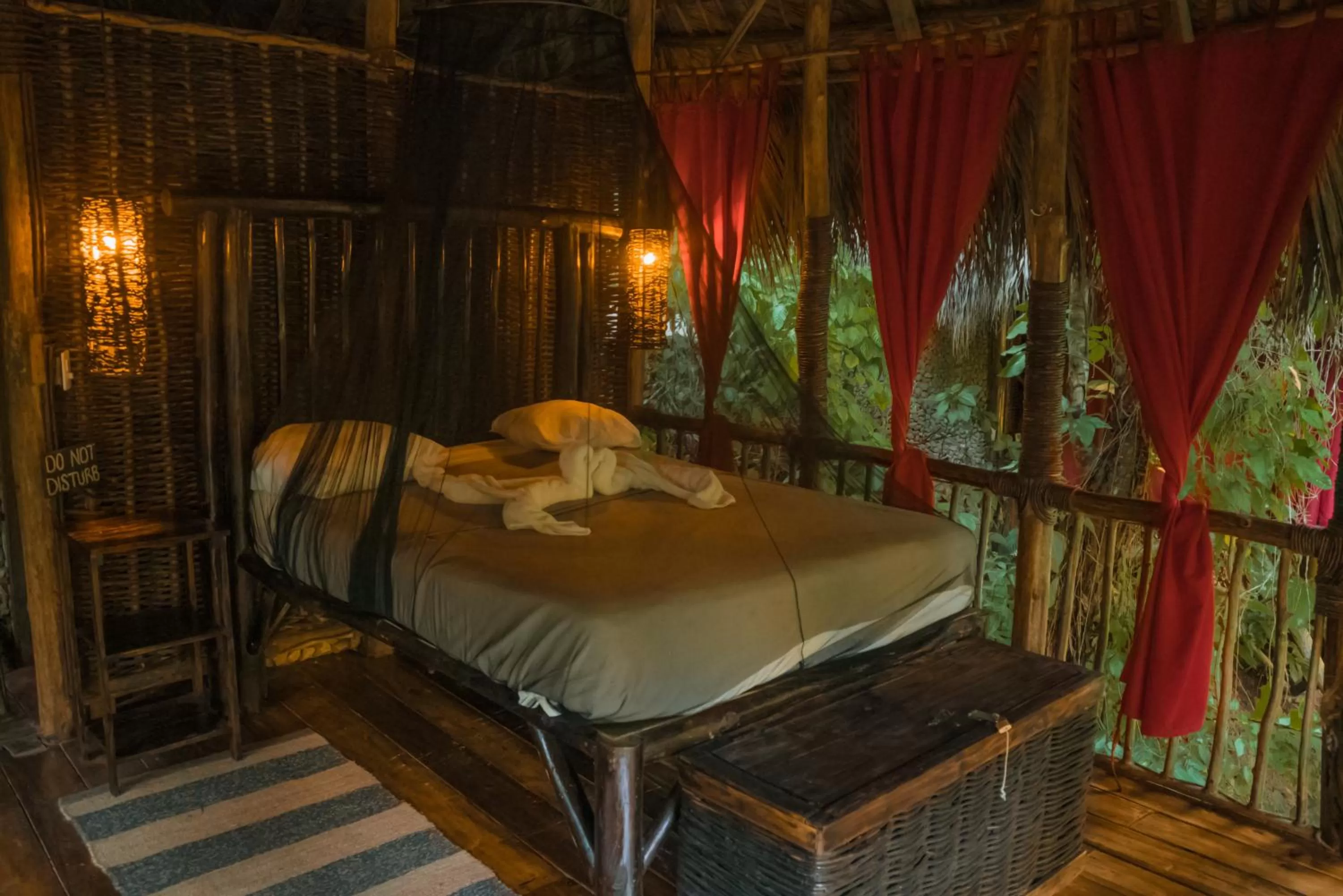 Bed in Dominican Tree House Village