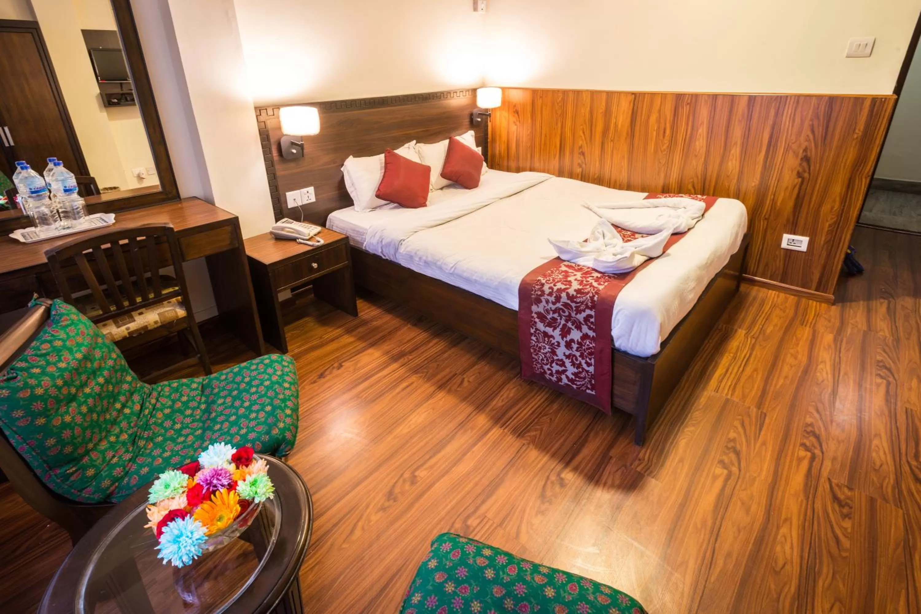 Seating area, Bed in Hotel Yambu kathmandu