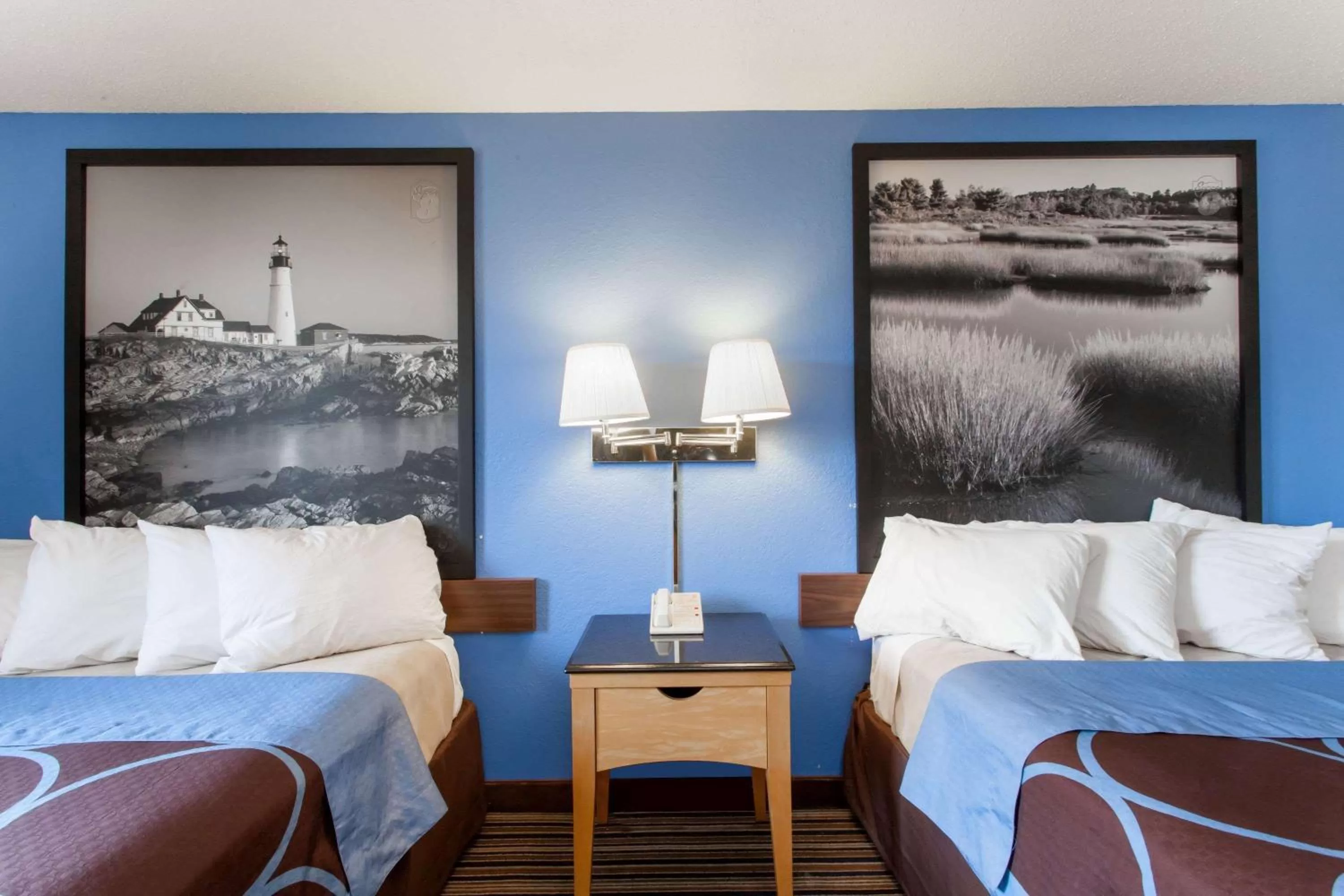 Deluxe Double Room with Two Double Beds - Non-Smoking in Super 8 by Wyndham Lewiston Auburn Area