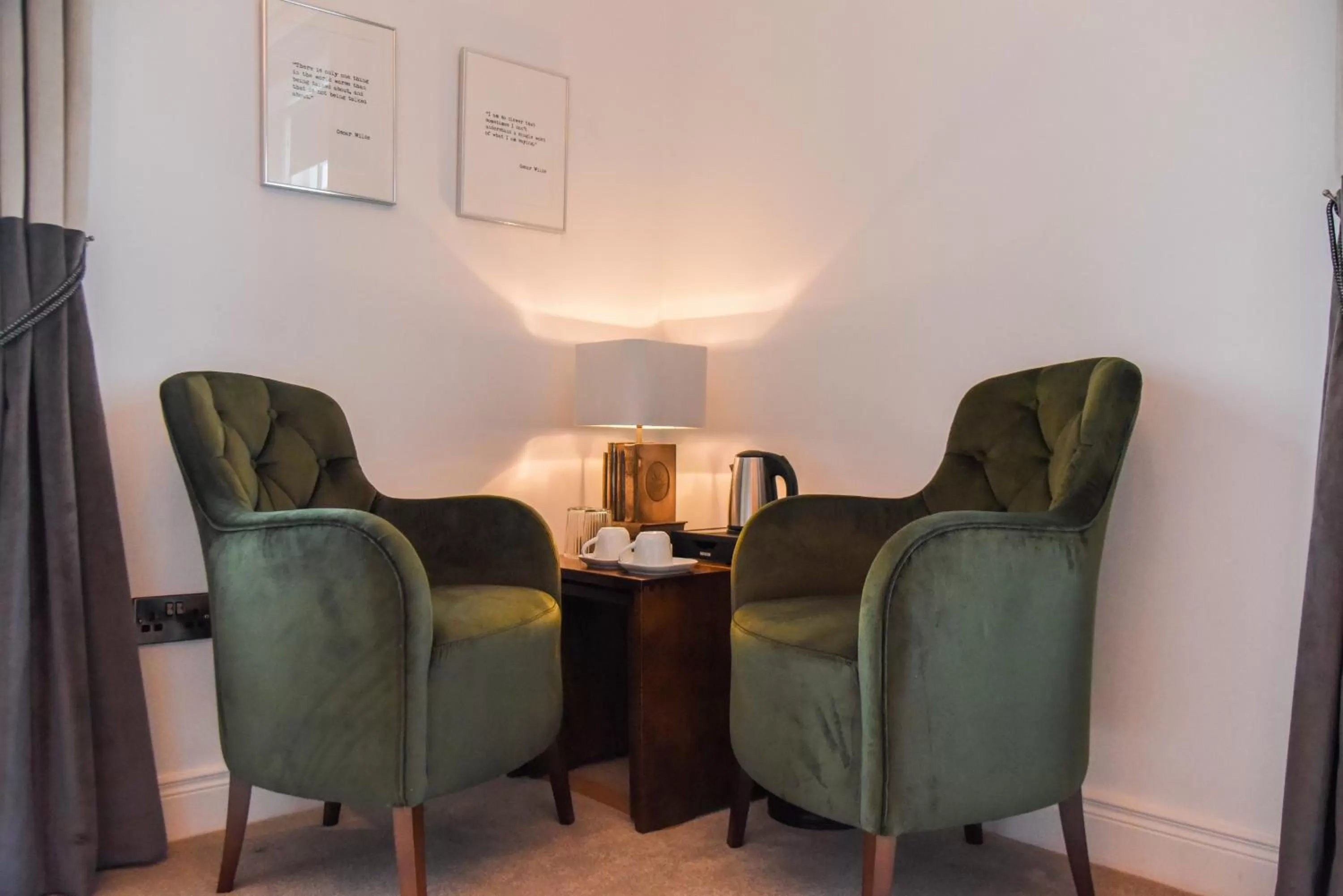Seating area in The Strand Hotel, the former residence of Oscar Wilde