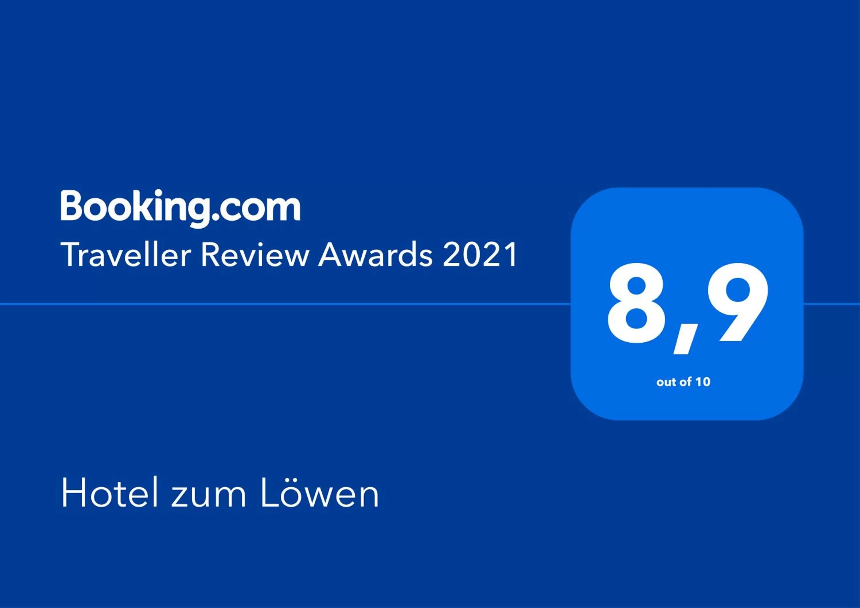 Certificate/Award, Logo/Certificate/Sign/Award in Hotel zum Löwen