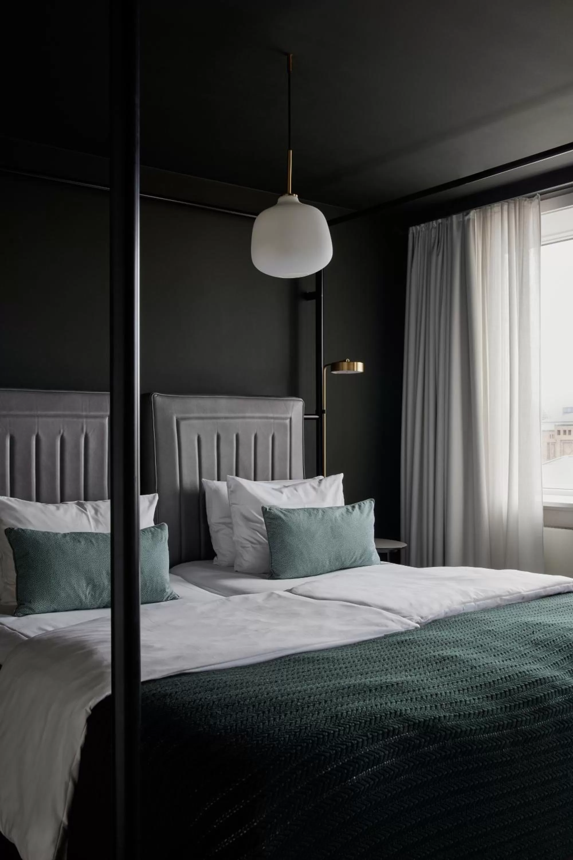 Decorative detail, Bed in Hotel Danmark