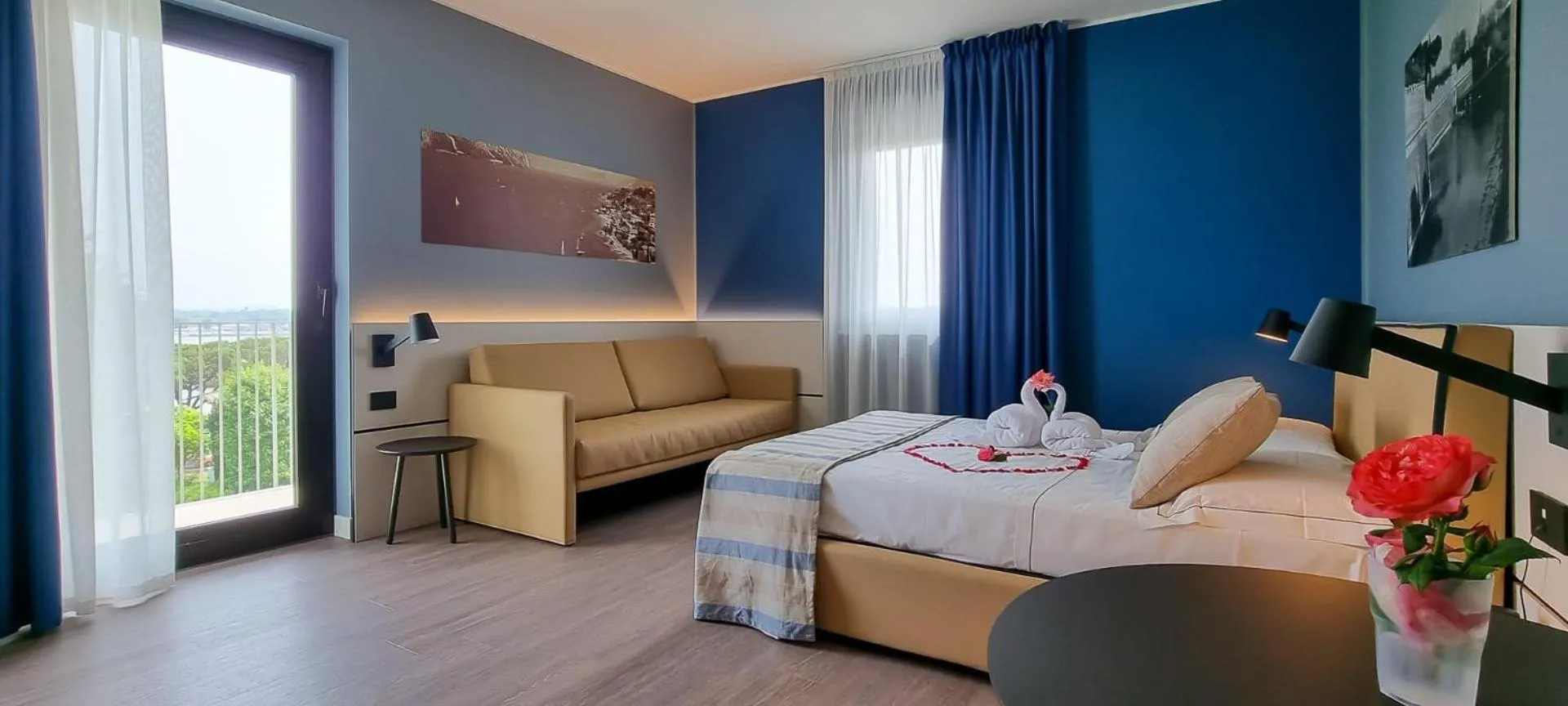 Bed in Hotel Puccini