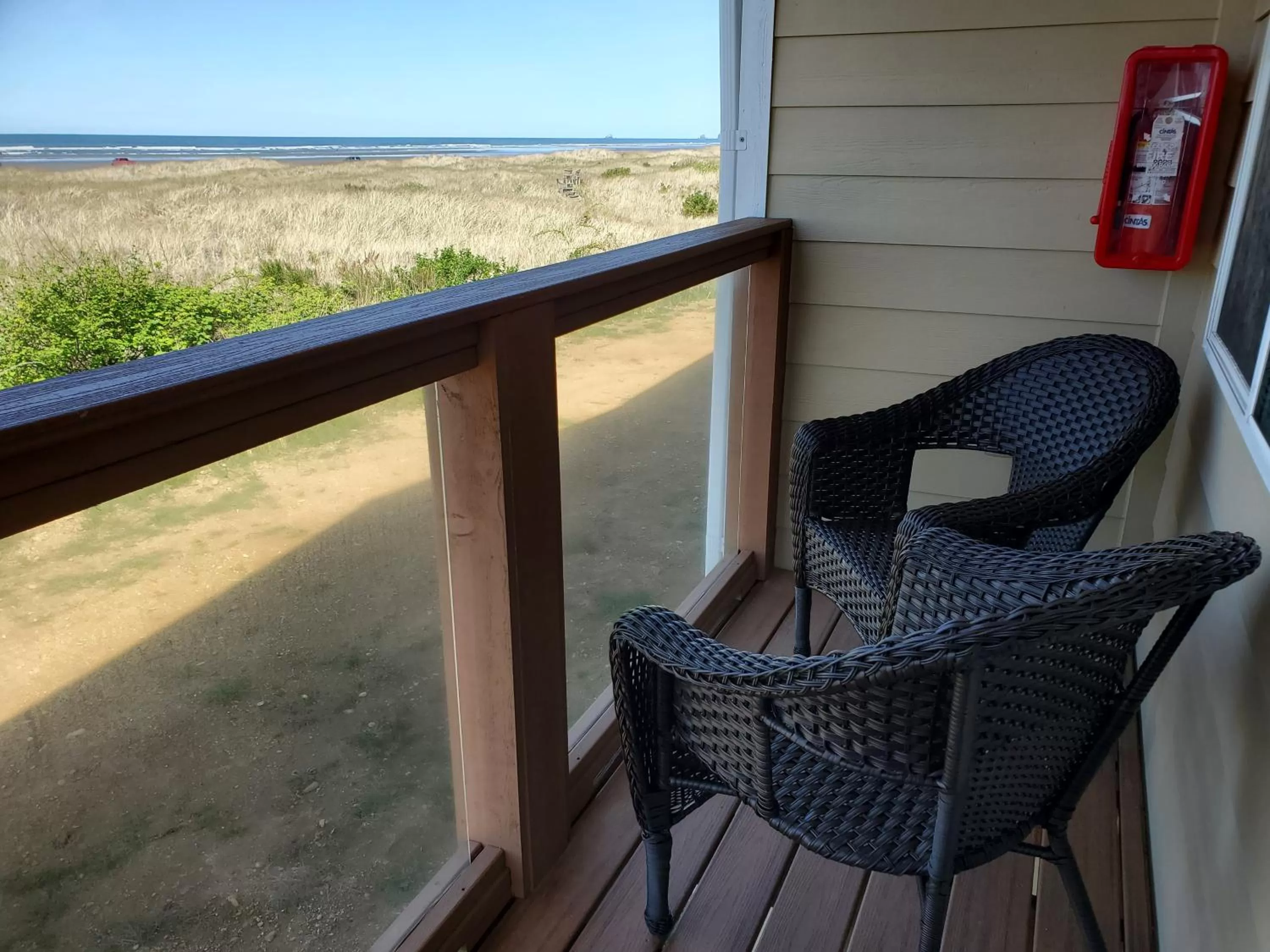 Patio in Moonstone Beach Motel