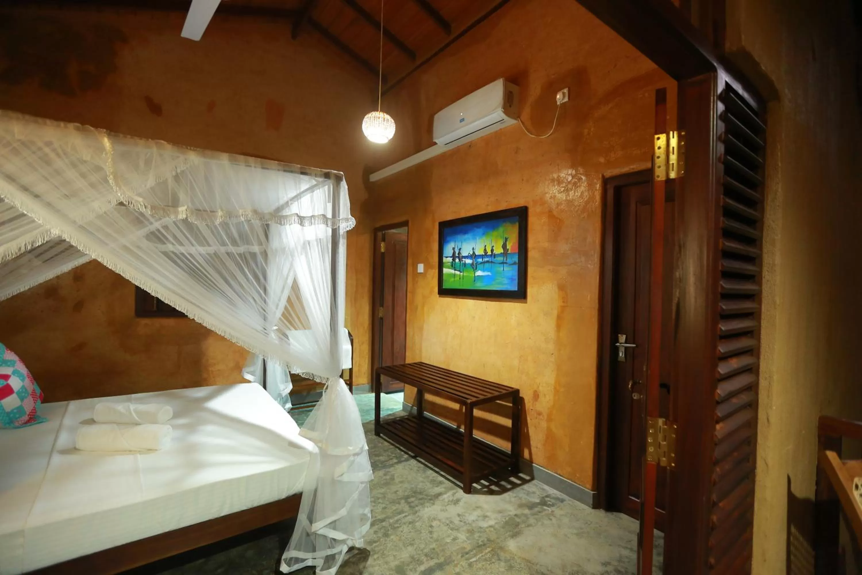 Bedroom, Bed in Limecabanas-srilanka