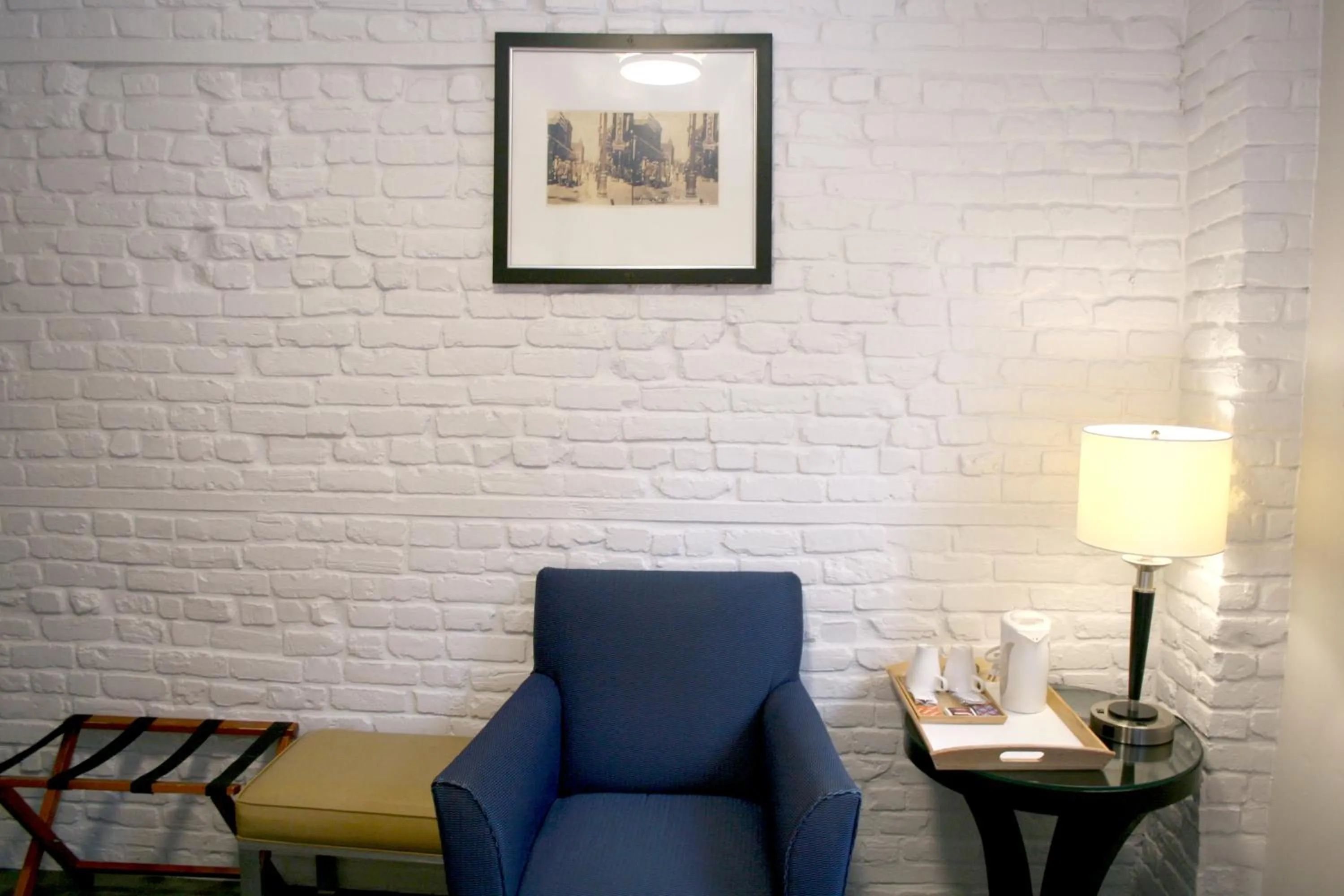 Seating area in M Montreal Hostel