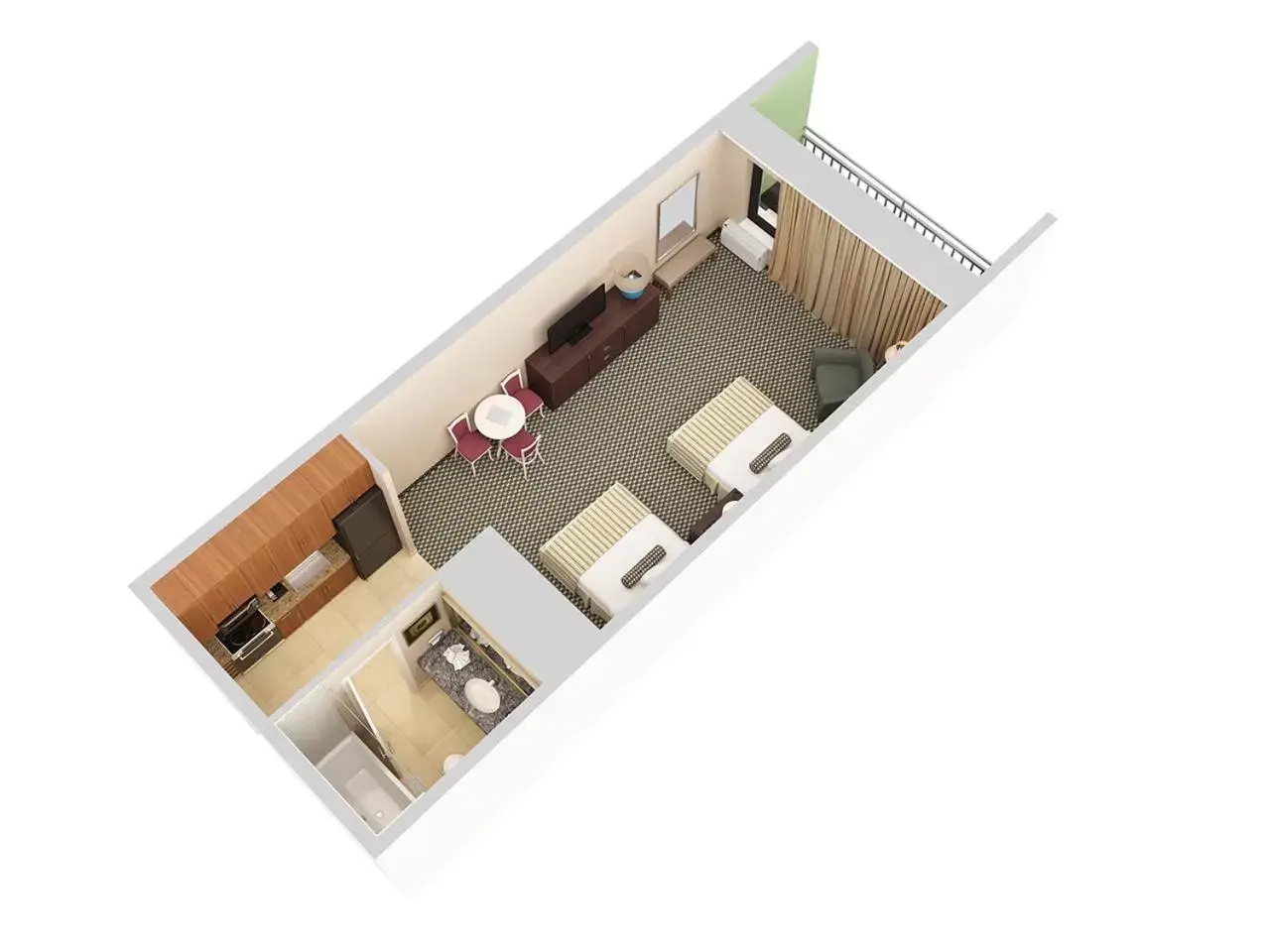 Oceanview Efficiency-2 Queen Beds in Coral Beach Resort Oceanview Efficiency-2 Queen Beds in Coral Beach Resort