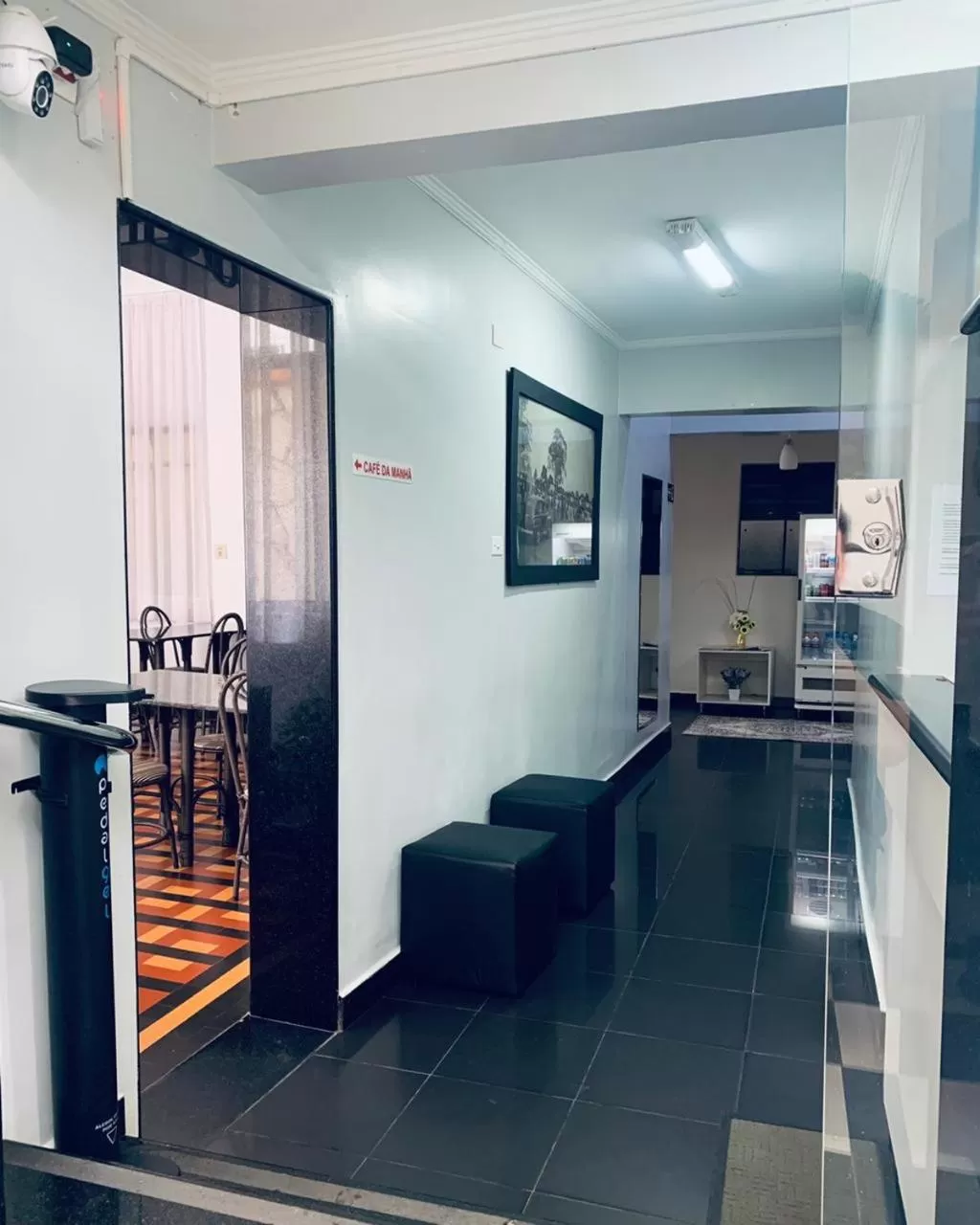 Lobby or reception, Kitchen/Kitchenette in Hotel Central de Anápolis