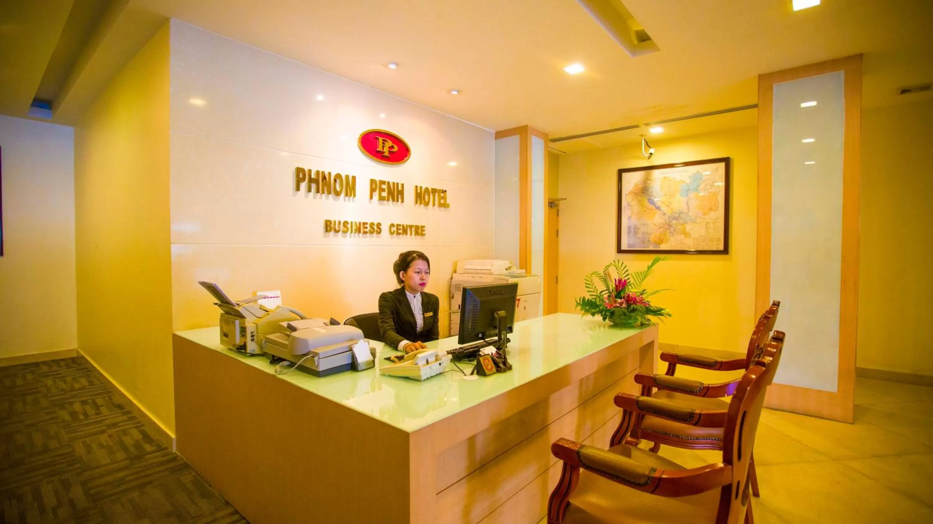 Business facilities, Lobby/Reception in Phnom Penh Hotel