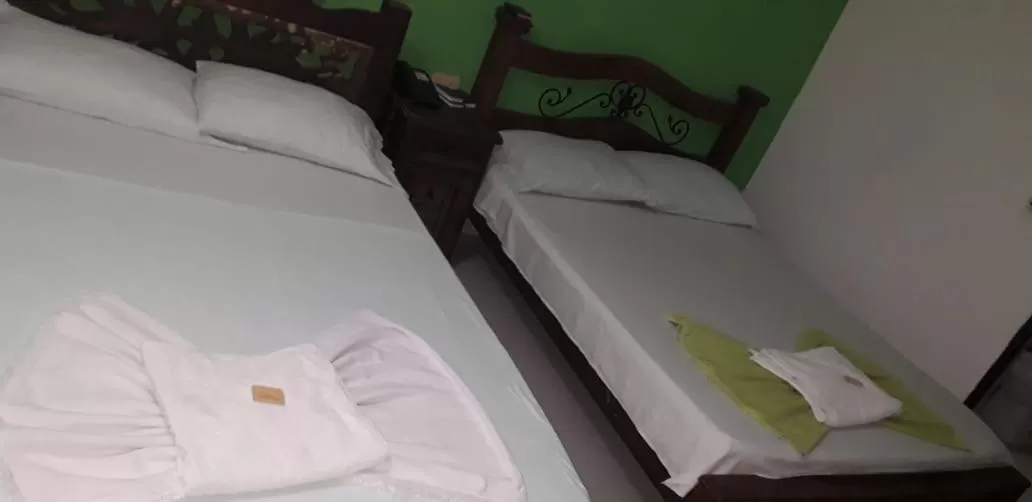 Bed in Hotel Mansión del Cesar