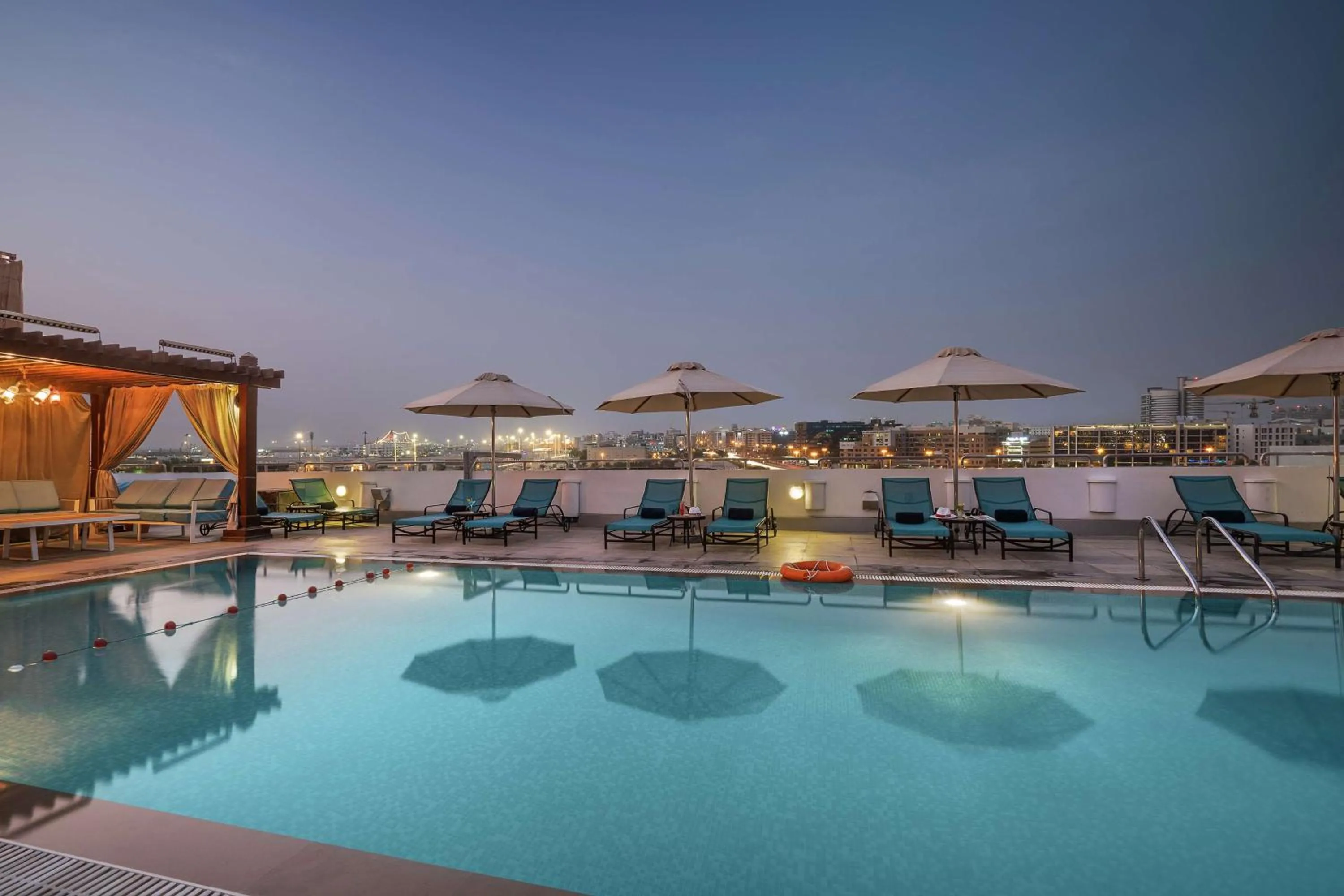 Pool view in Hilton Garden inn Dubai Jumeirah