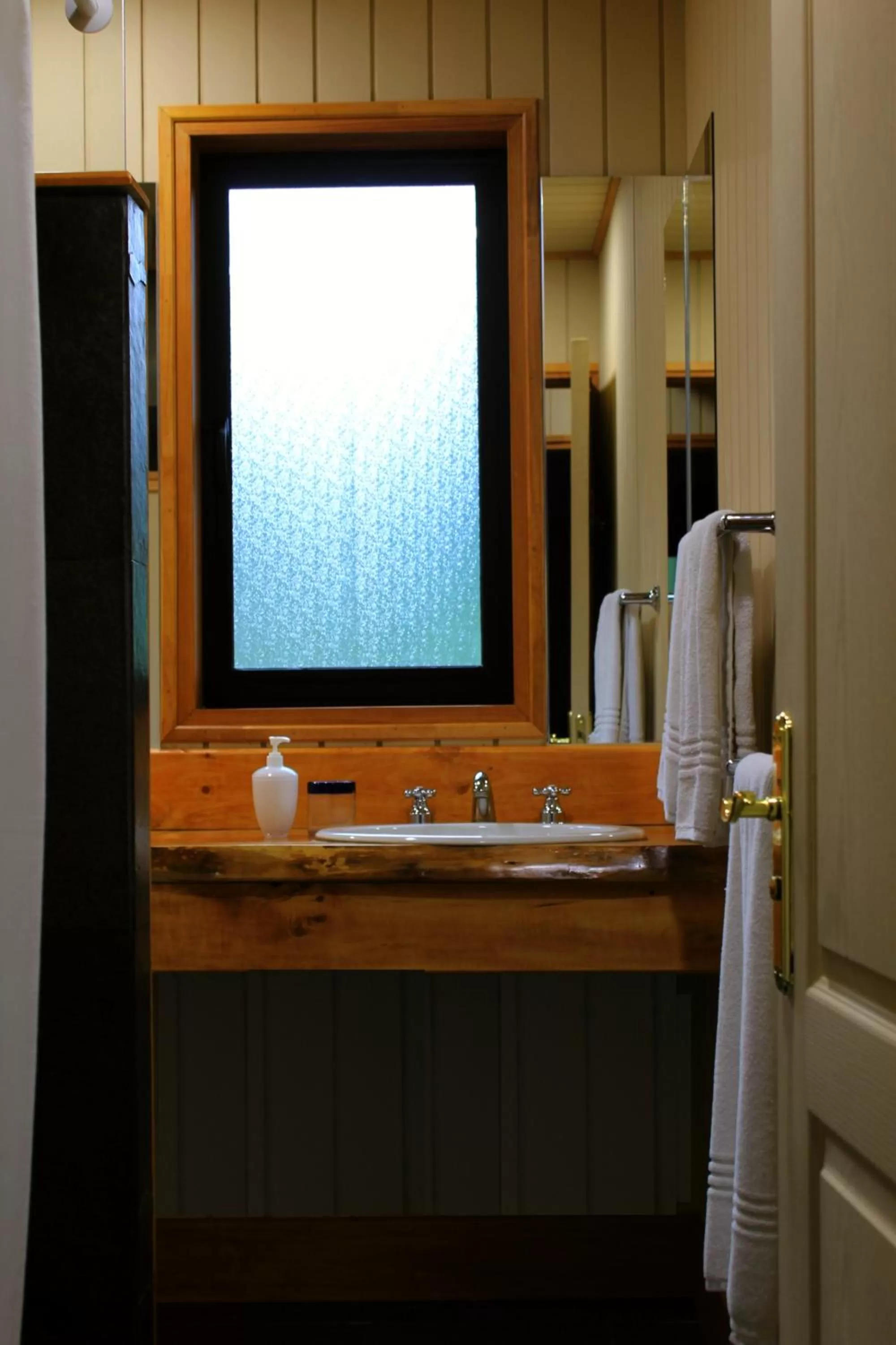 Bathroom in Hotel Salto del Carileufu