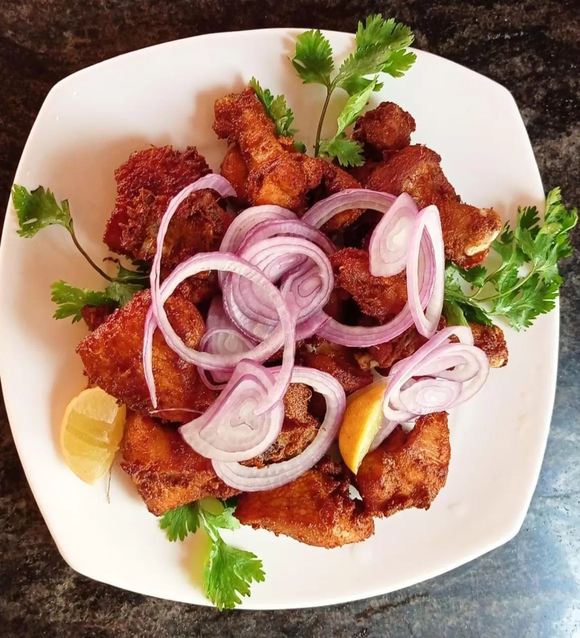 Food in Perch by the sea