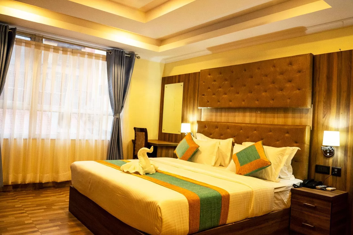 Bed in Grand Yak Boutique Hotel