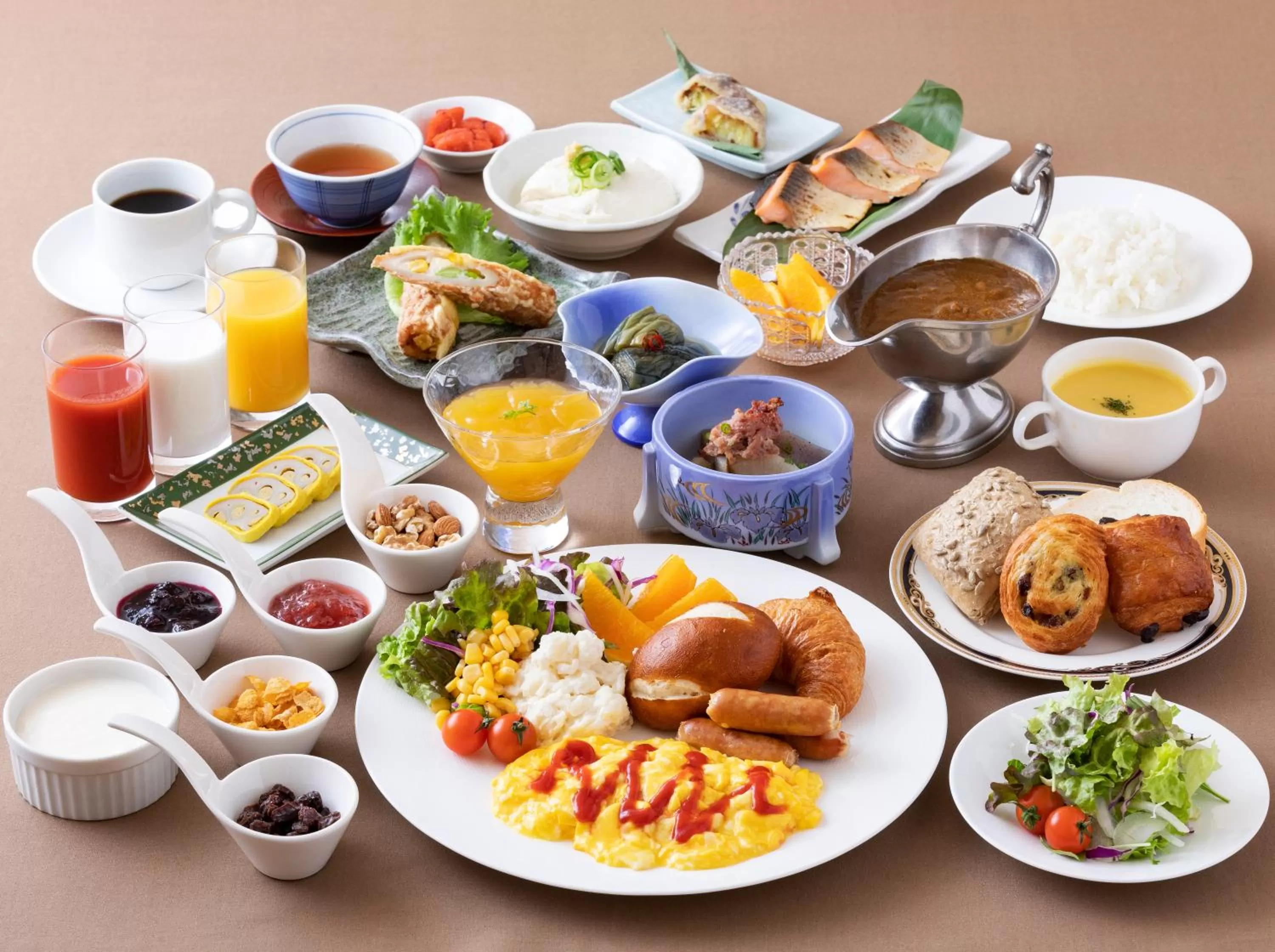 Buffet breakfast in Ark Hotel Kumamotojo Mae -ROUTE INN HOTELS-