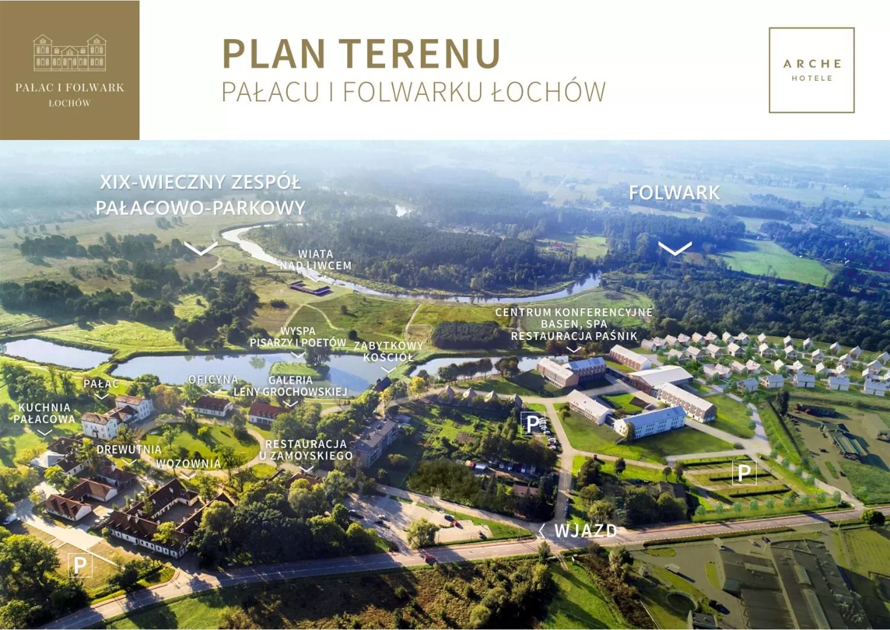 Bird's eye view in Folwark Łochów