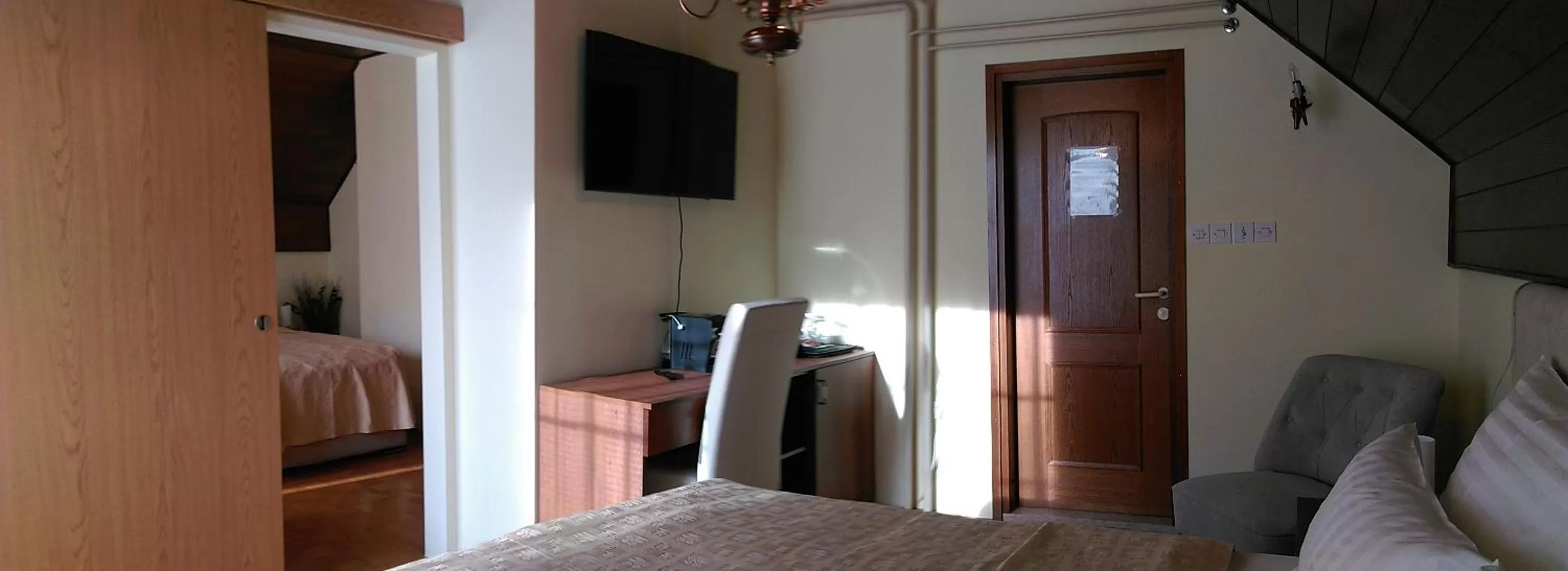 Bed, Seating Area in Penzion Zaka