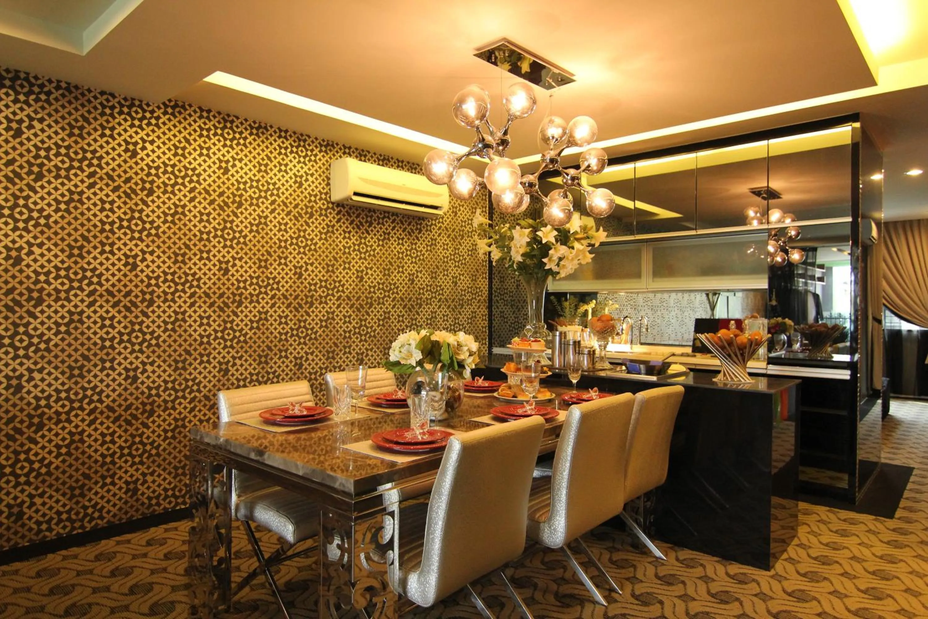 Dining area in Hermess Hotel Johor