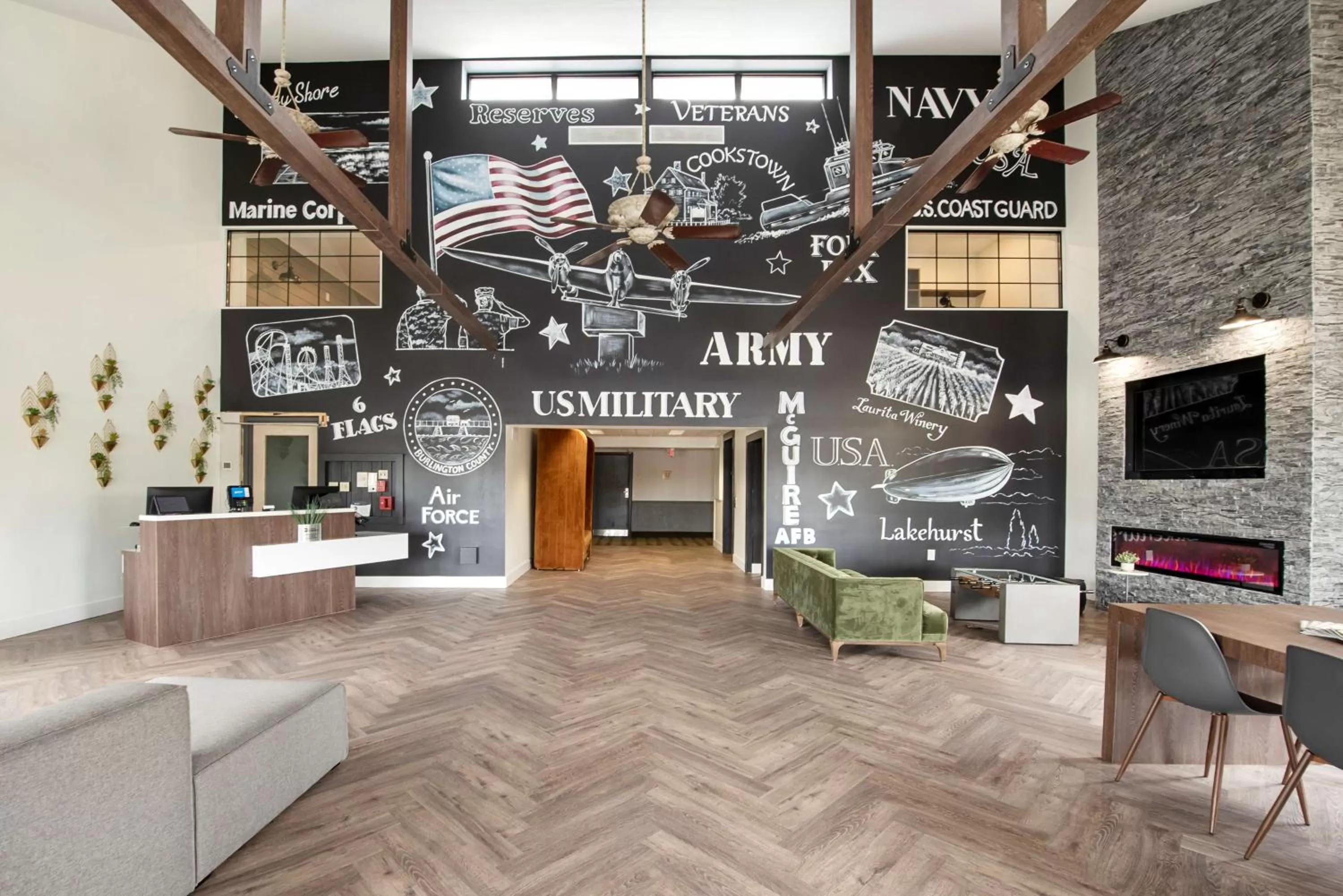 Lobby or reception in SureStay Plus Hotel by Best Western McGuire AFB Jackson