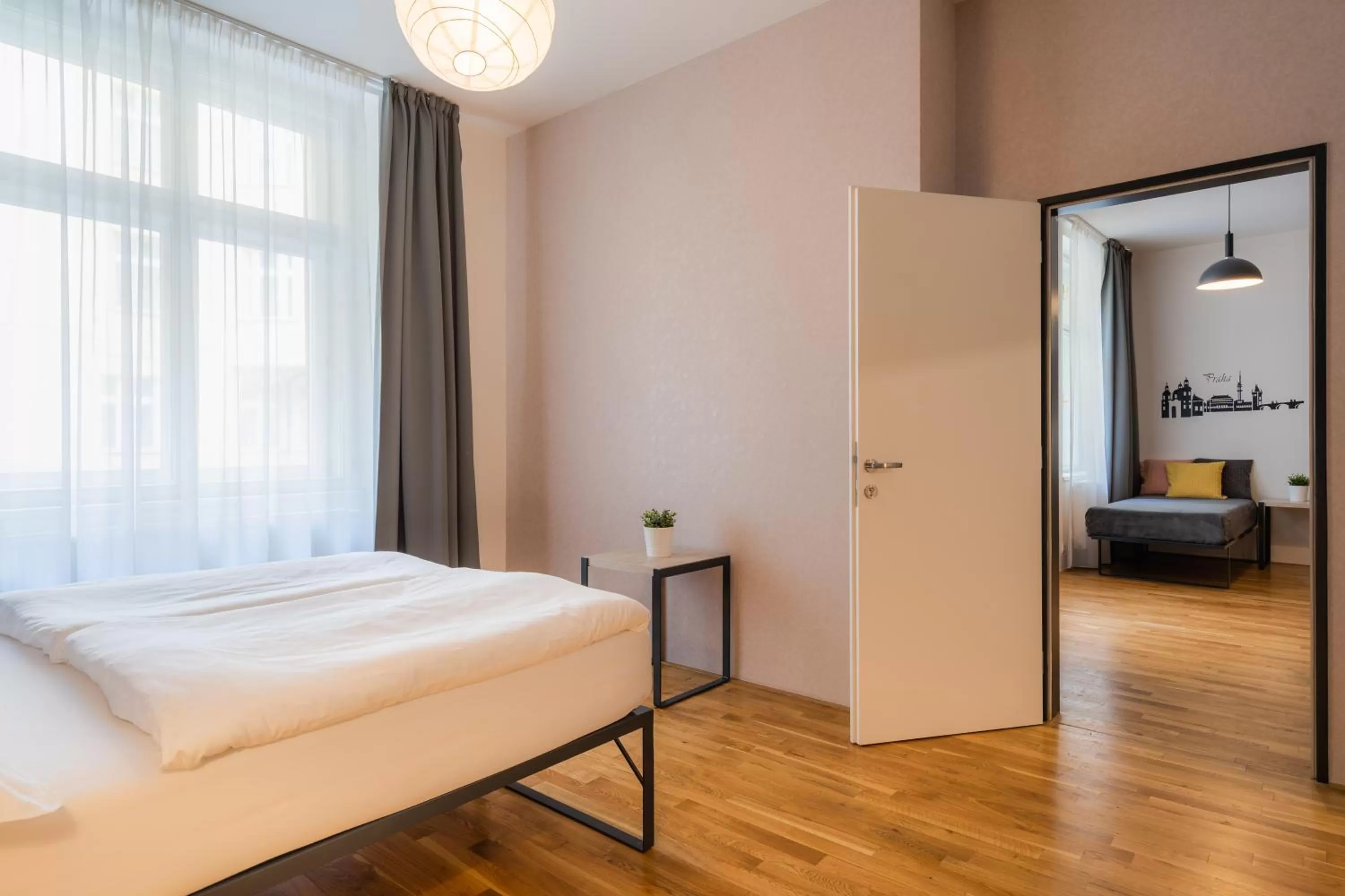 Bed in EA ApartHotel Melantrich