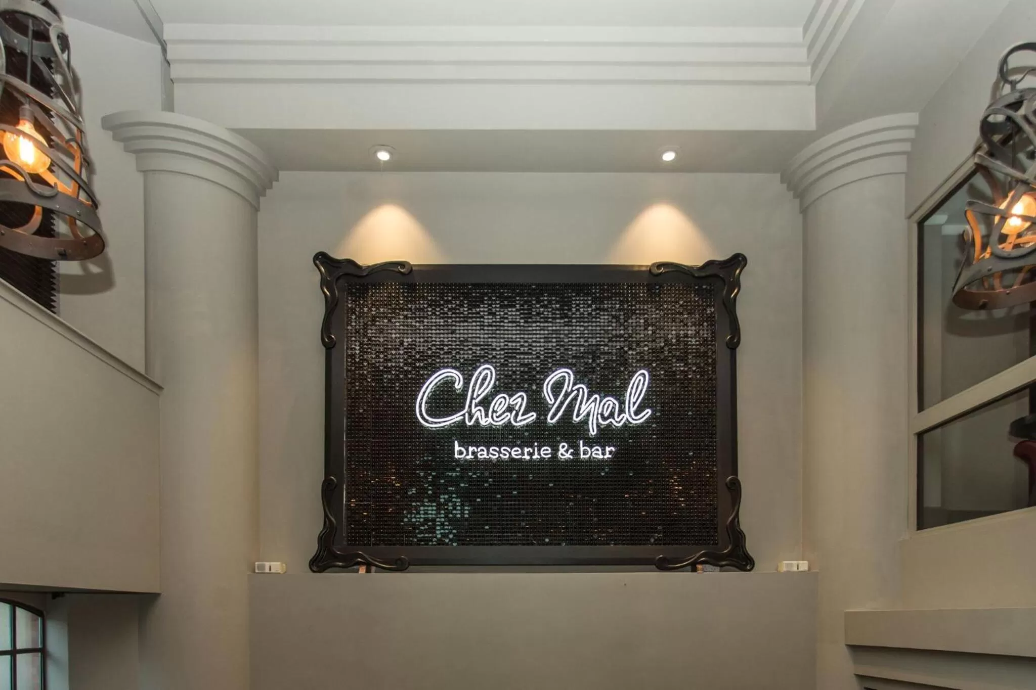 Dining area in Malmaison Hotel Leeds